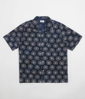 Durable Quality Universal Works Road Shirt - Navy / Magic Circle
