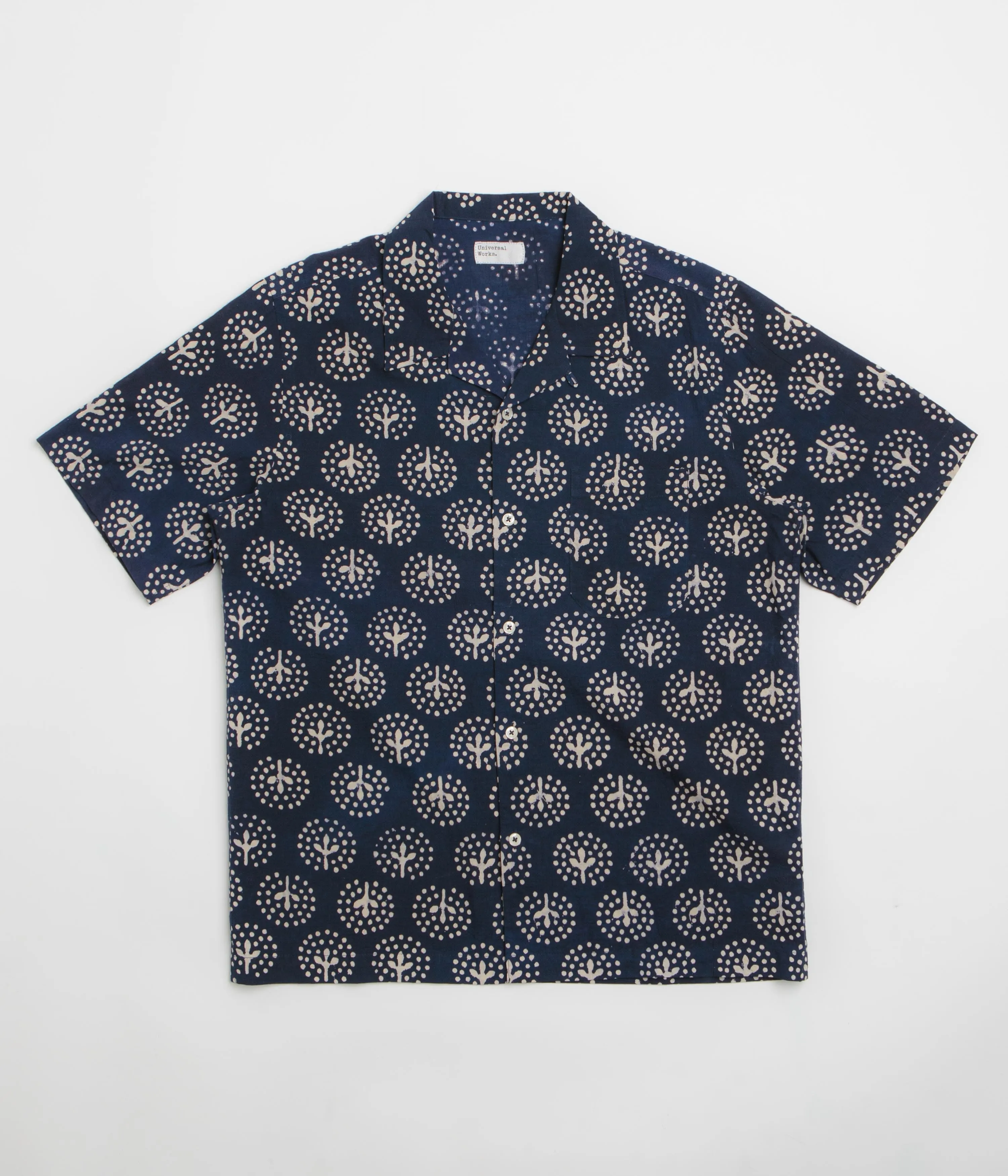 Durable Quality Universal Works Road Shirt - Navy / Magic Circle