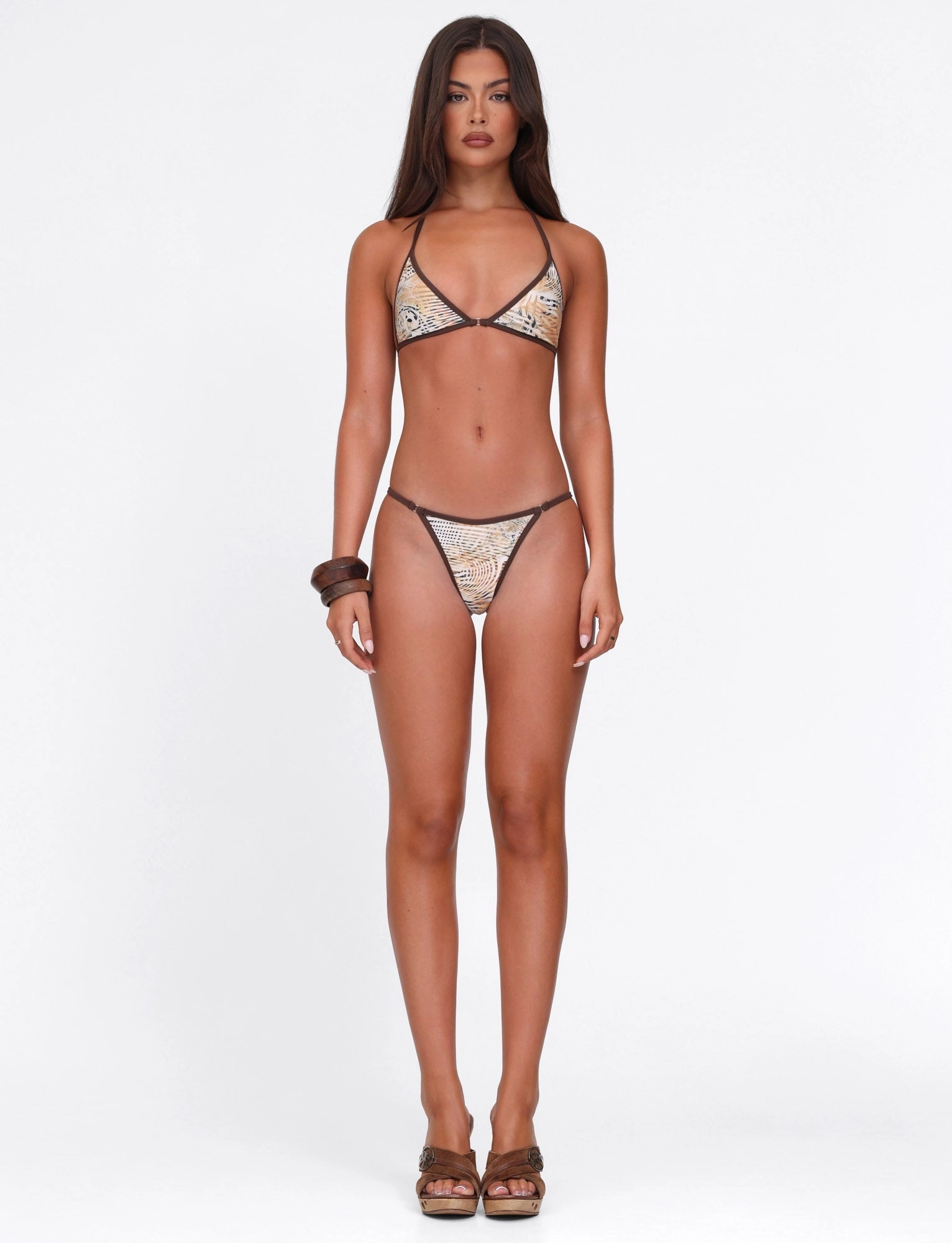 DIANA BIKINI TOP - NEUTRAL : ANIMAL : ANIMAL MARBLE ethical fashion Reinforced Gusset