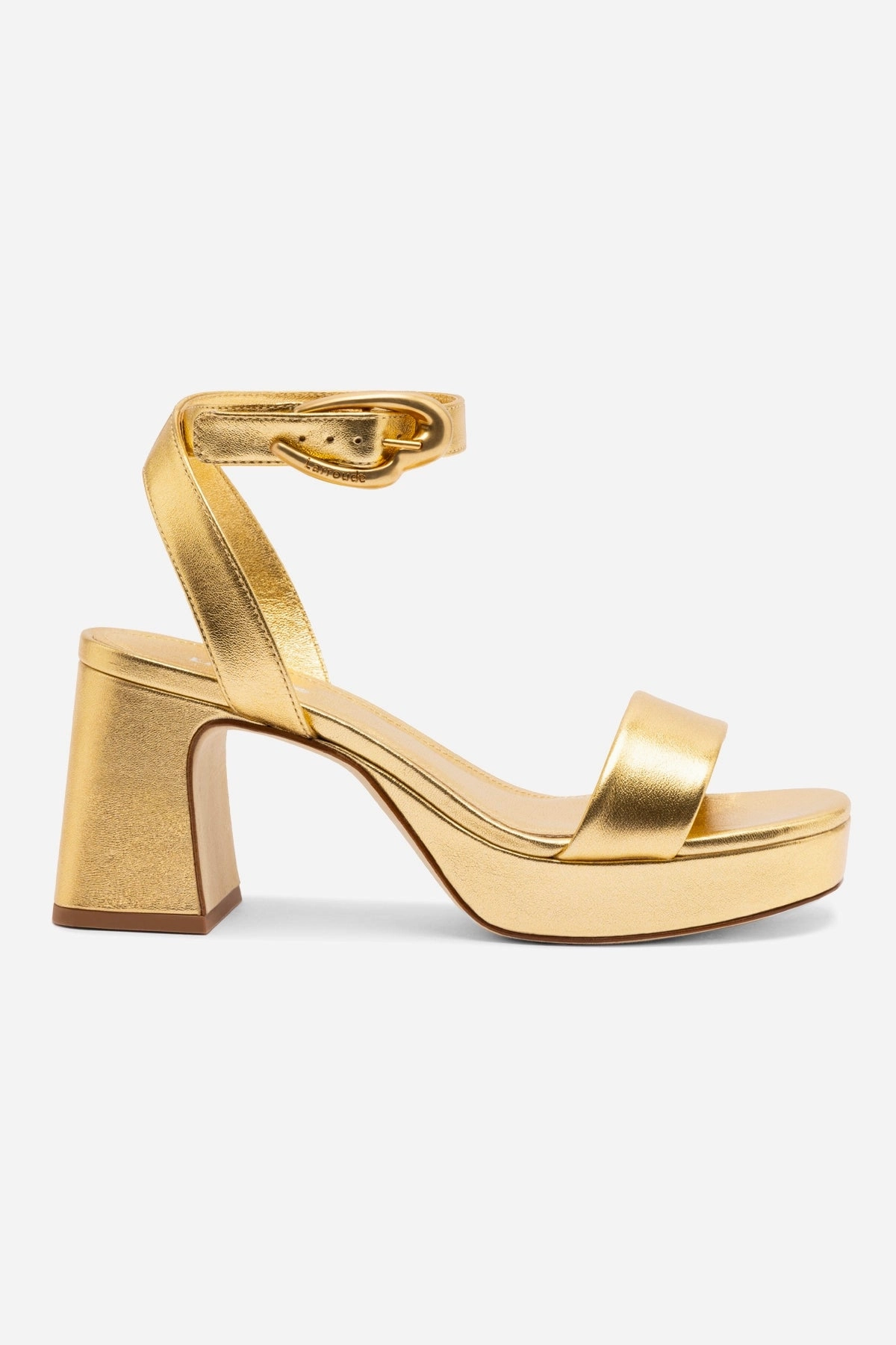Dolly Verona Low Sandal In Gold Metallic Leather Thermo Adjustable Straps
