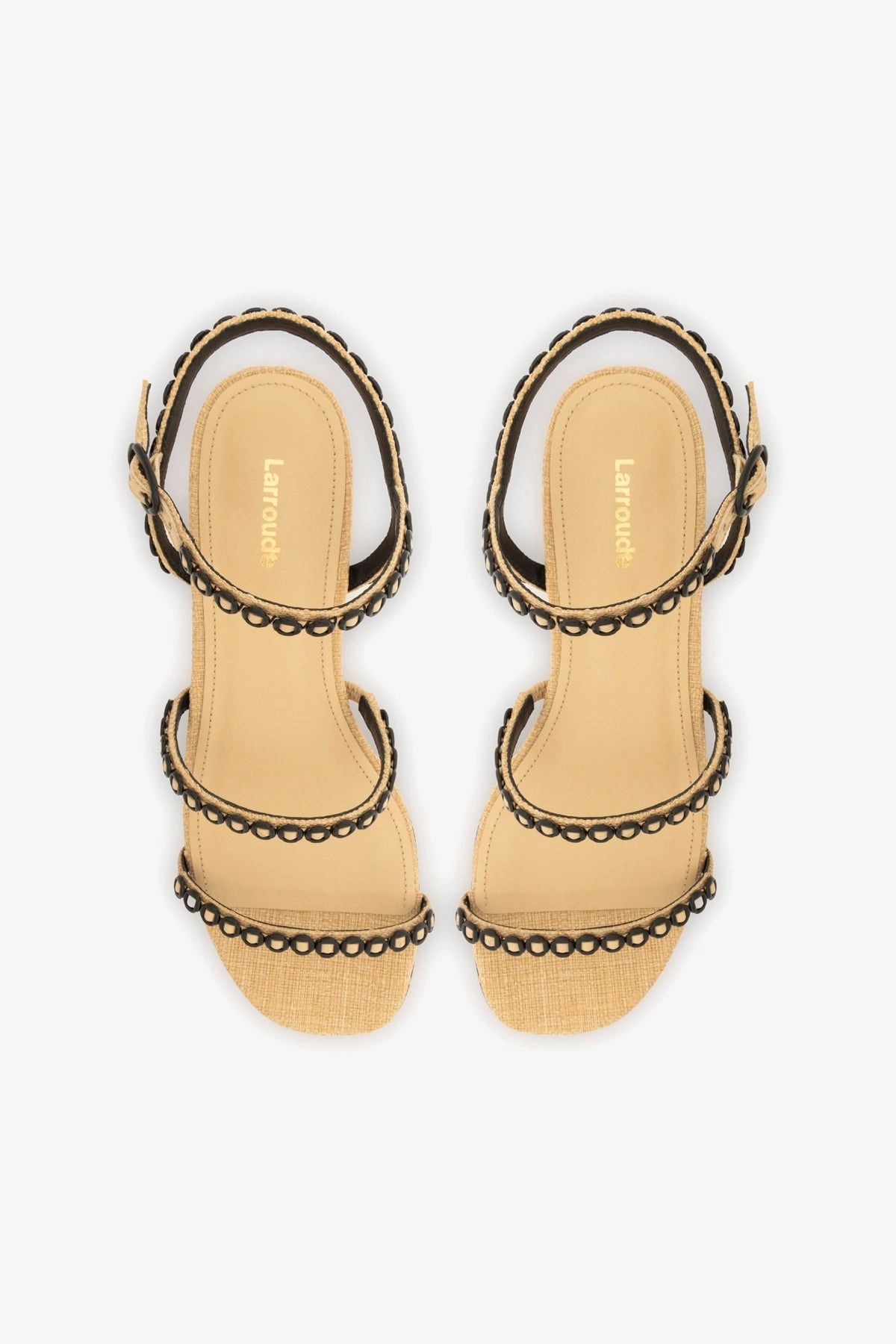 Milanina Flat Sandal In Beige Raffia Daily Fit Comfortable Slip-Ons