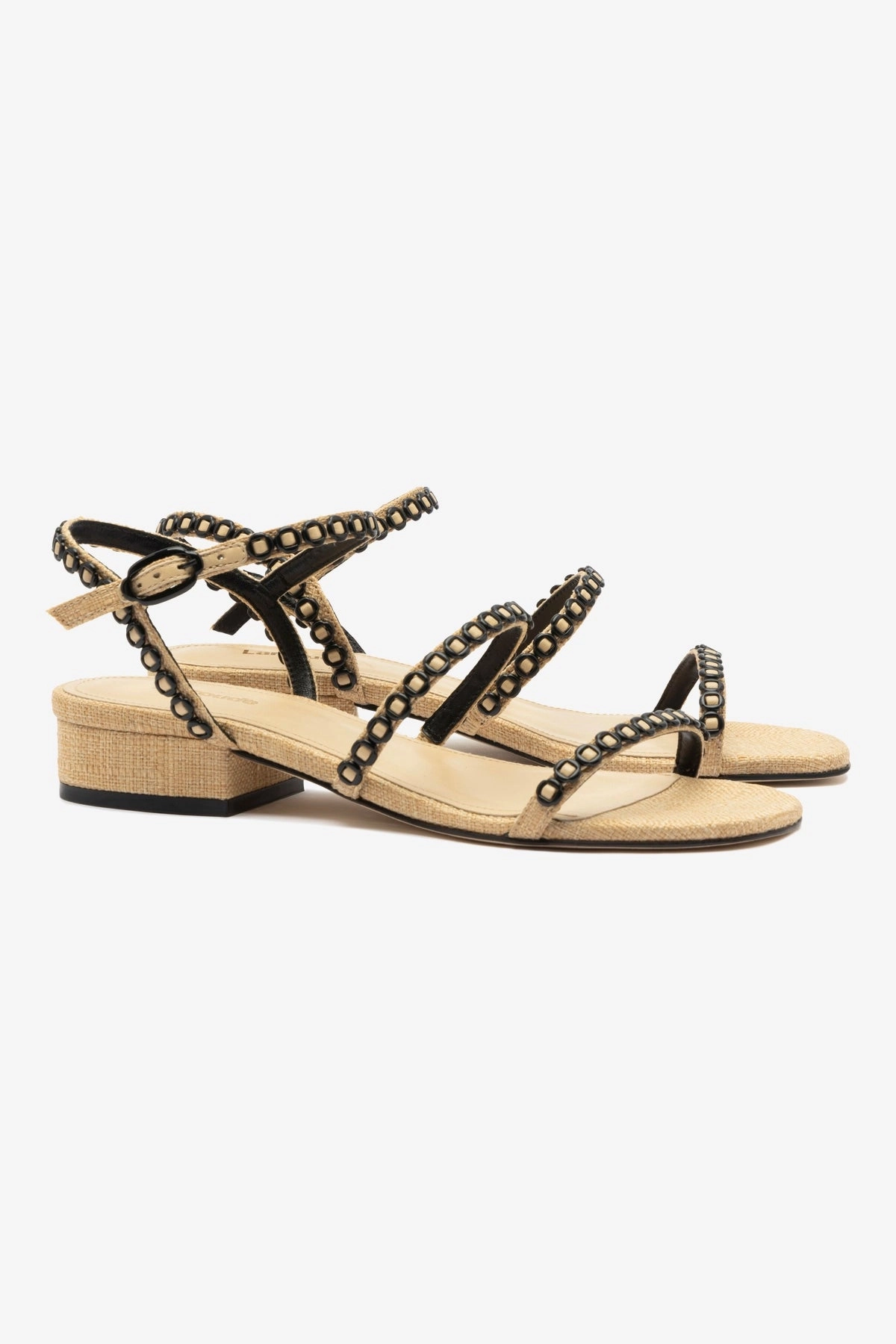 Milanina Flat Sandal In Beige Raffia Bendable Comfortable Everyday Wear