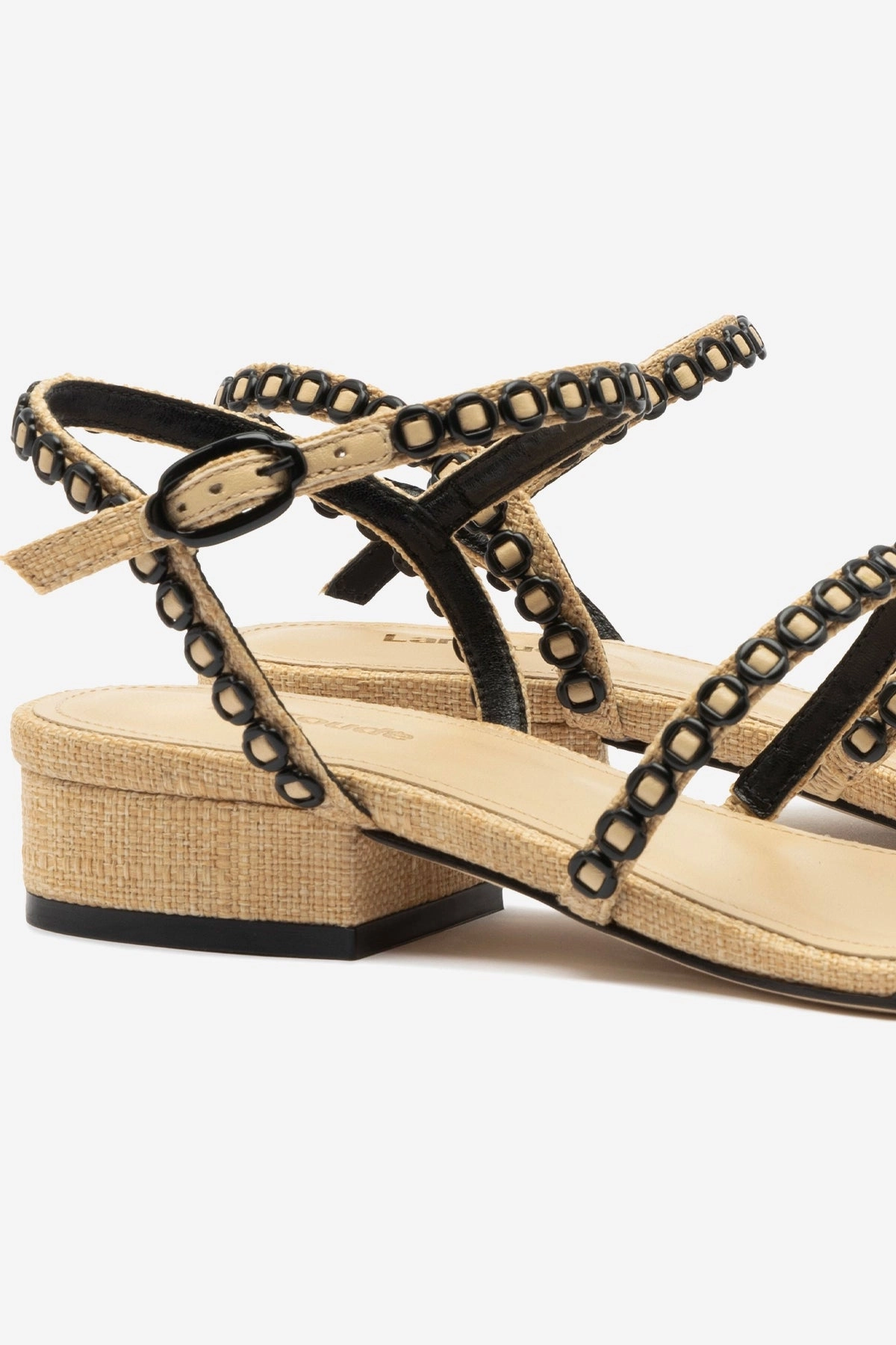 Milanina Flat Sandal In Beige Raffia Lightweight Shoes