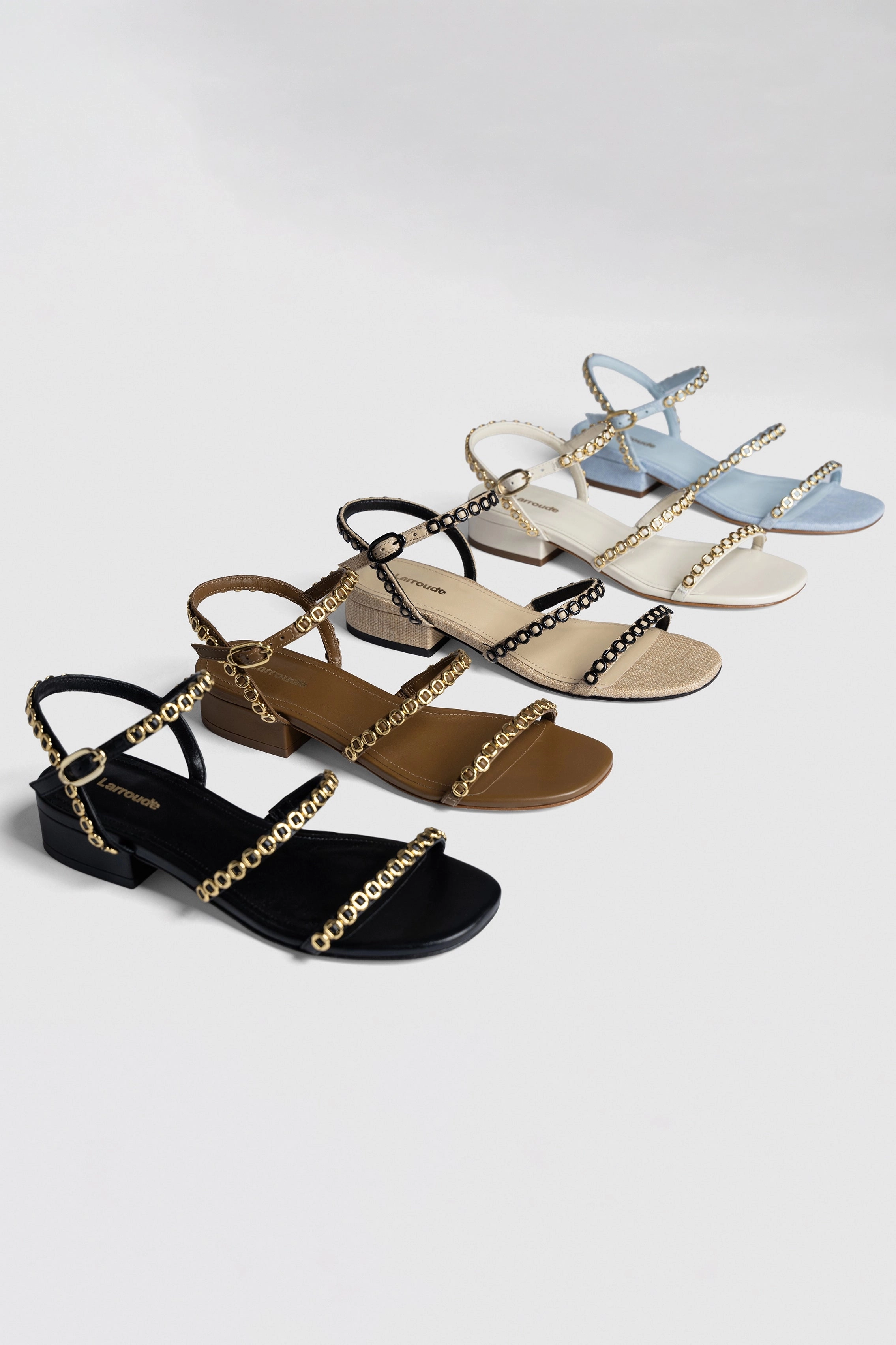 Lightweight Casual Shoes Milanina Flat Sandal In Black Leather