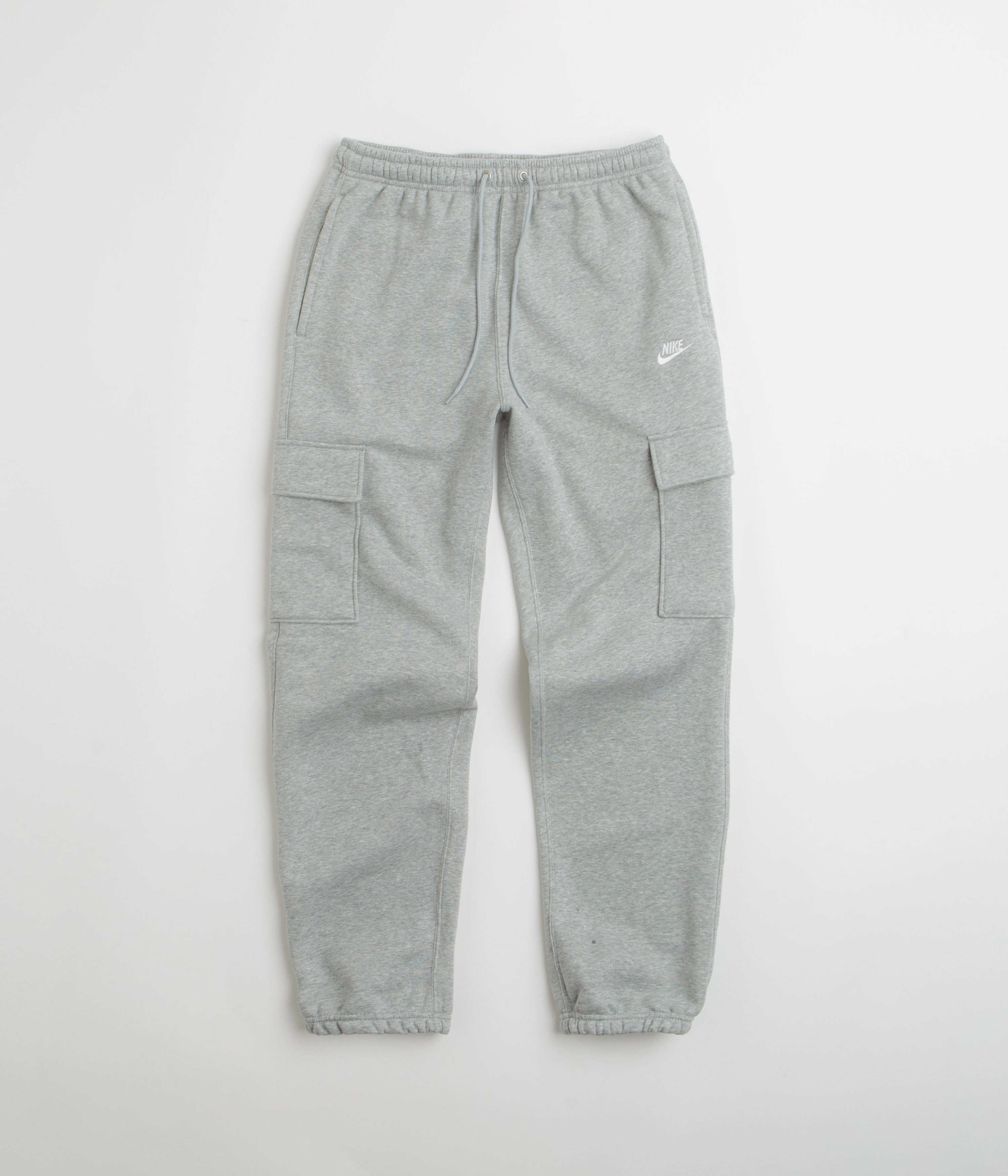 Nike Club Cargo Pants - Dark Grey Heather / Light Smoke Grey / White Sporty Comfort