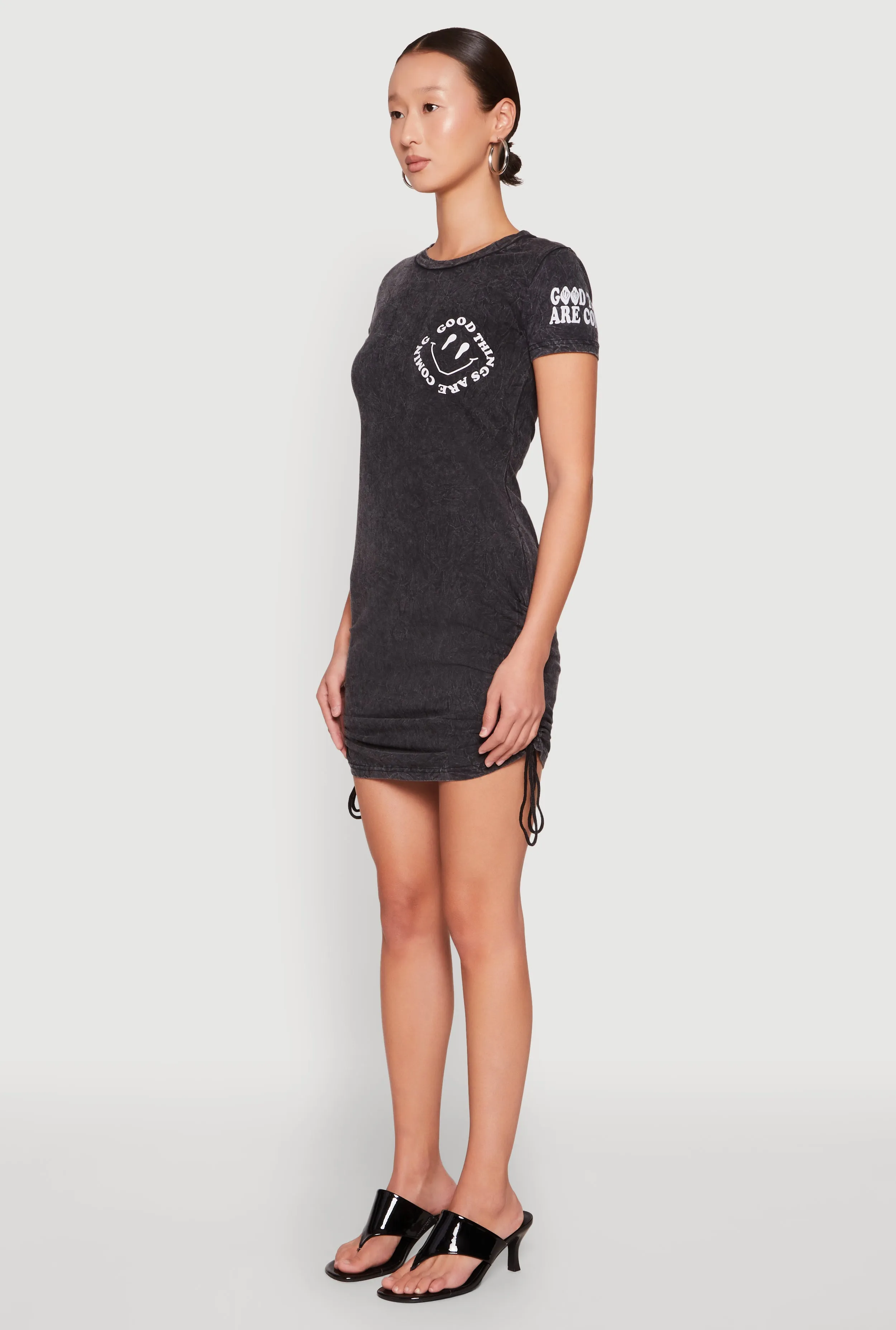Comfortable Look Mineral Wash Good Things Are Coming Dress