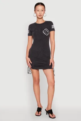 Mineral Wash Good Things Are Coming Dress Collared