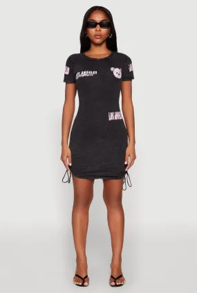 Mineral Wash Los Angeles Graphic Print Dress Confident Touch