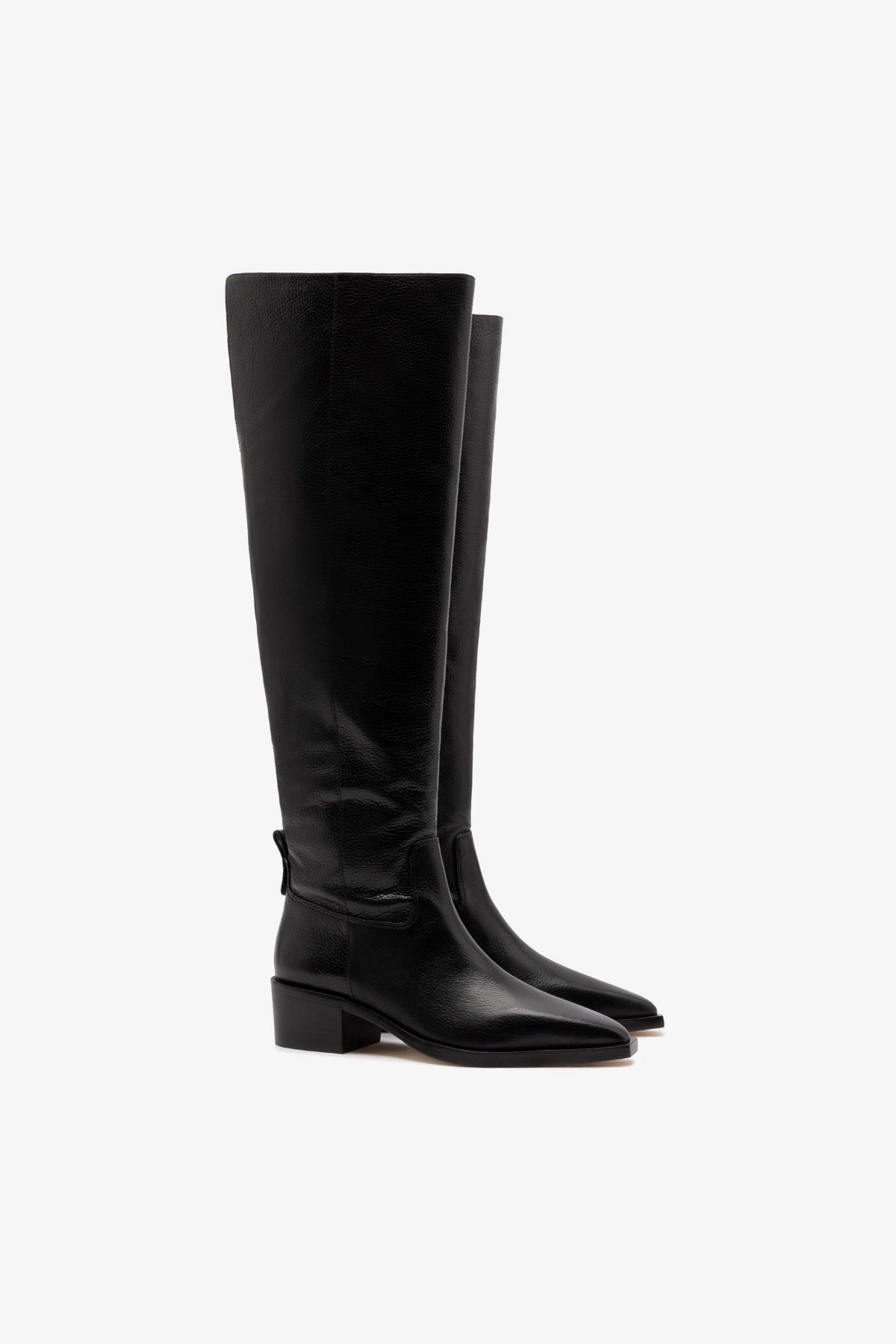 Florencia Hi Boot In Black Leather premium design Narrow Fit