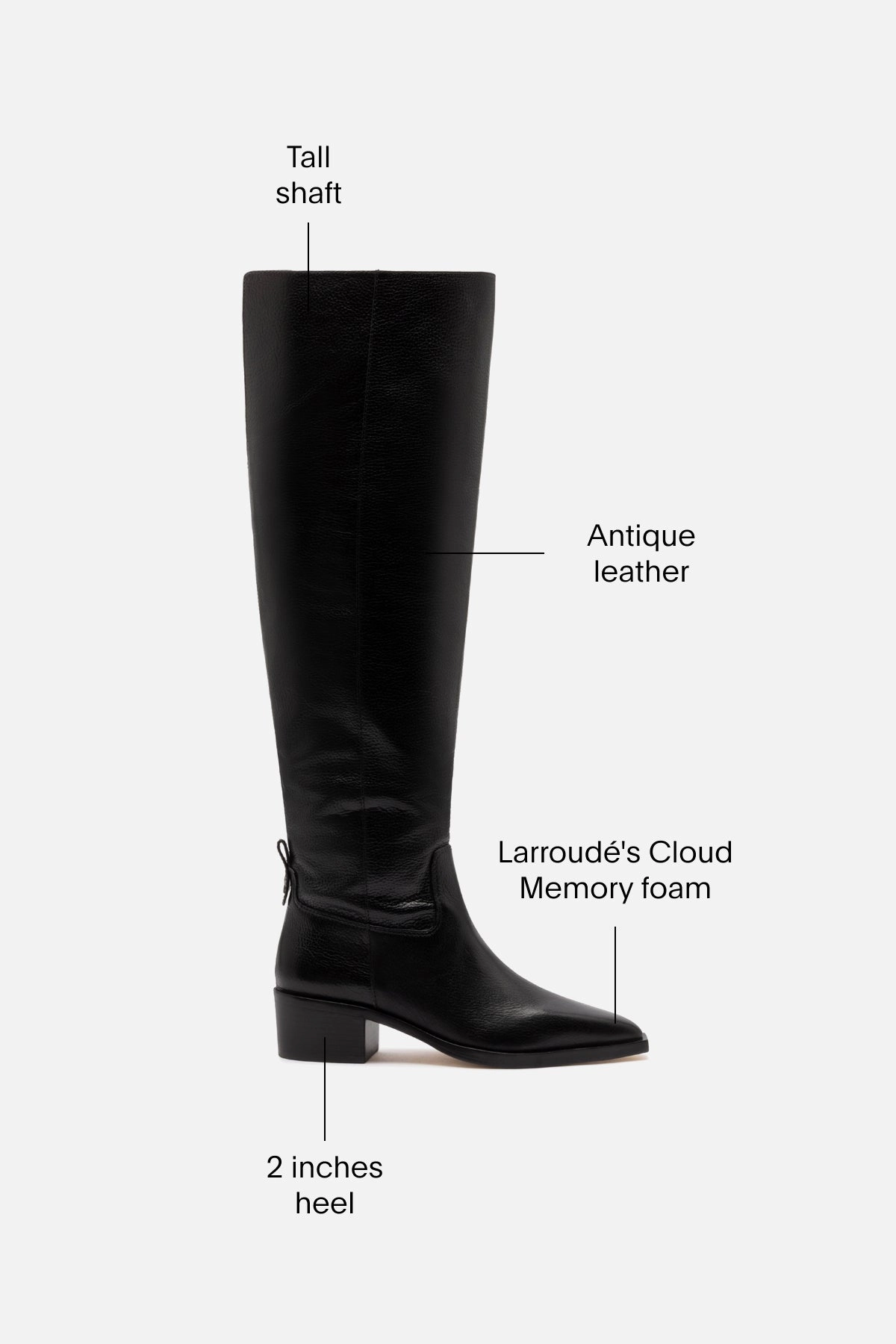 Open Lane Style Driven Florencia Hi Boot In Black Leather