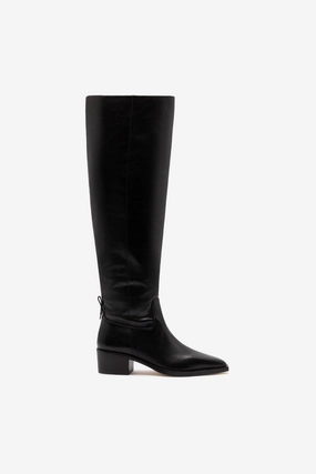 Florencia Hi Boot In Black Leather Street Roam Golf Course