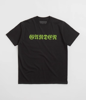 Garden Mirage T-Shirt - Black / Green Retro