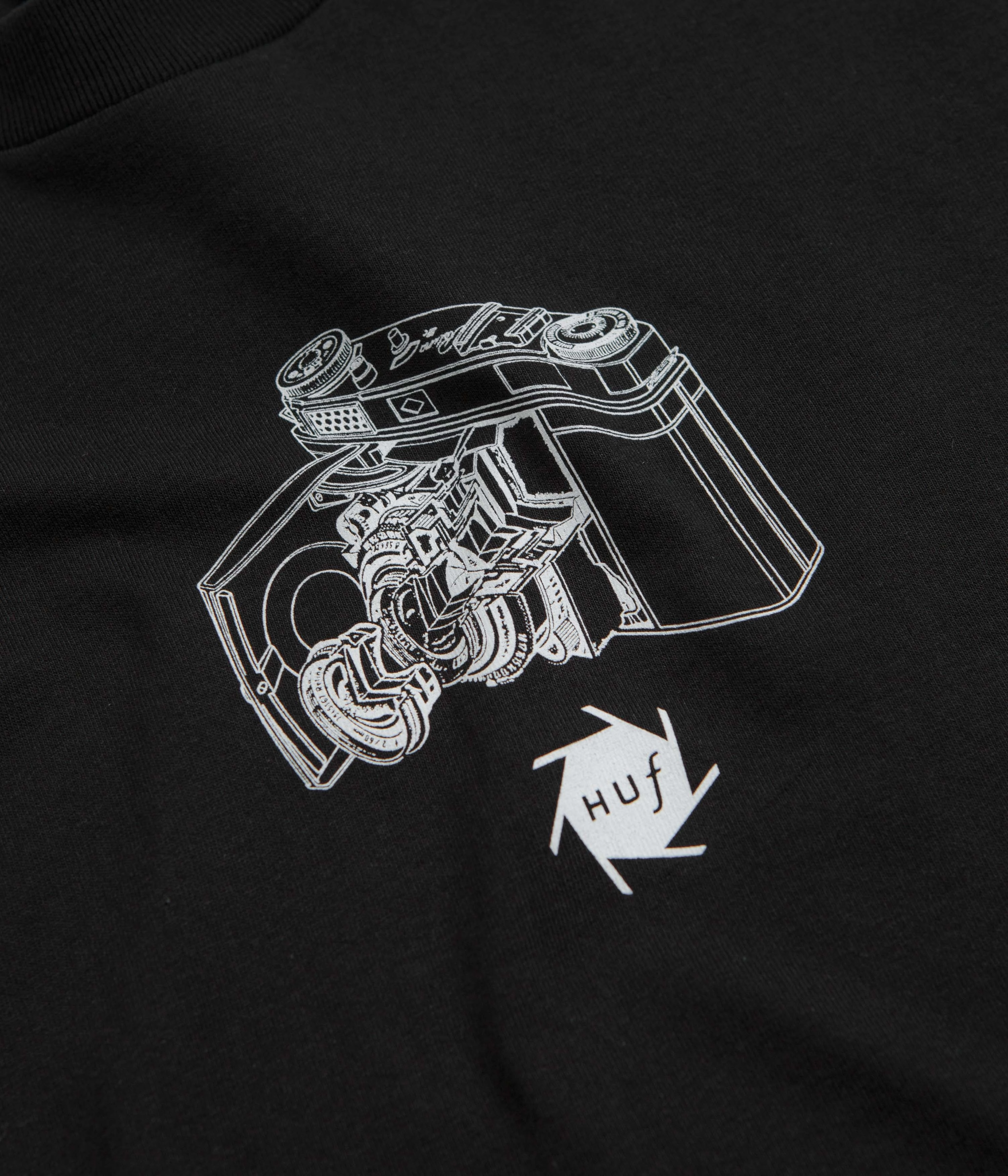 Flattering Shape Glossy Look HUF x Kodak Inner Vision Long Sleeve T-Shirt - Black