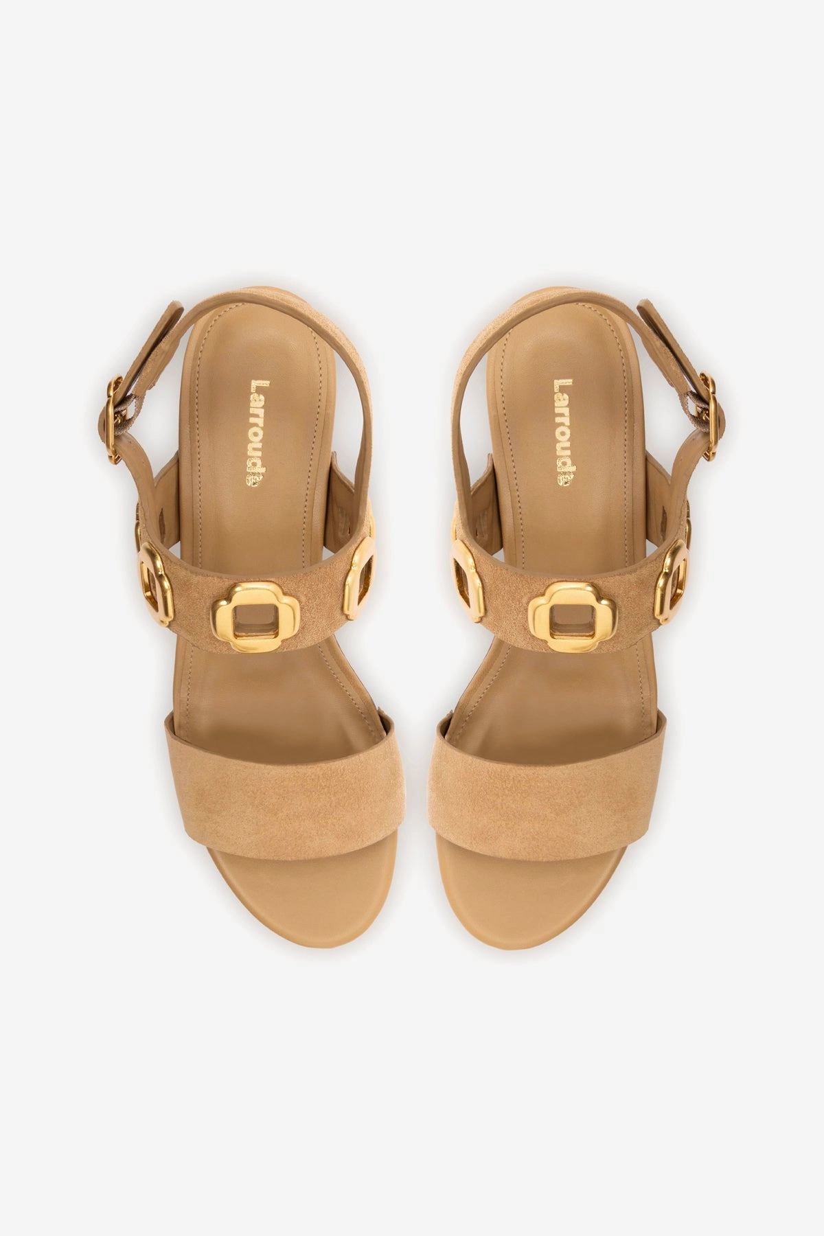 Weight Distribution System Miso Wooden Platform Sandal In Peanut Suede