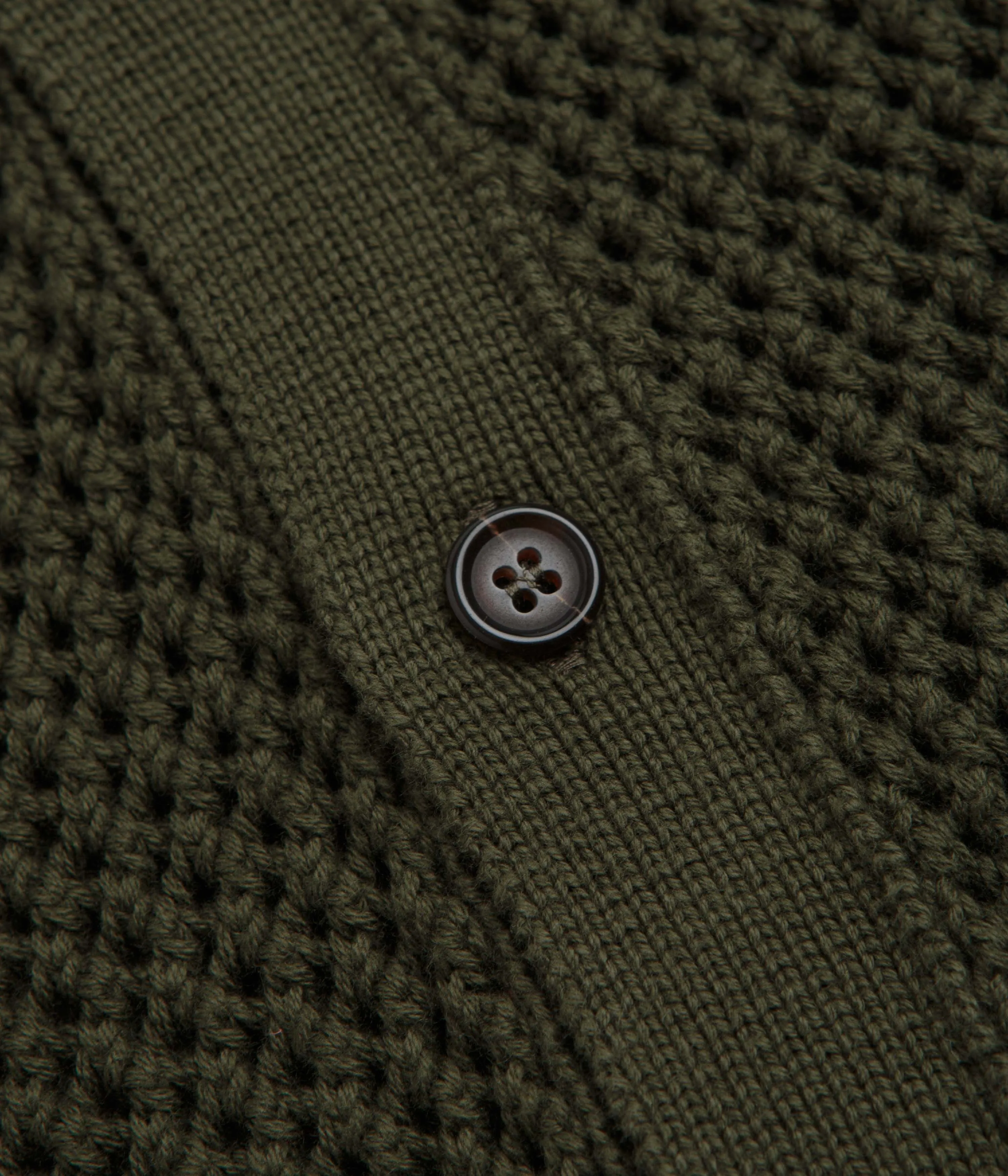 Universal Works Knit Short Sleeve Shirt - Olive Functional Pocket