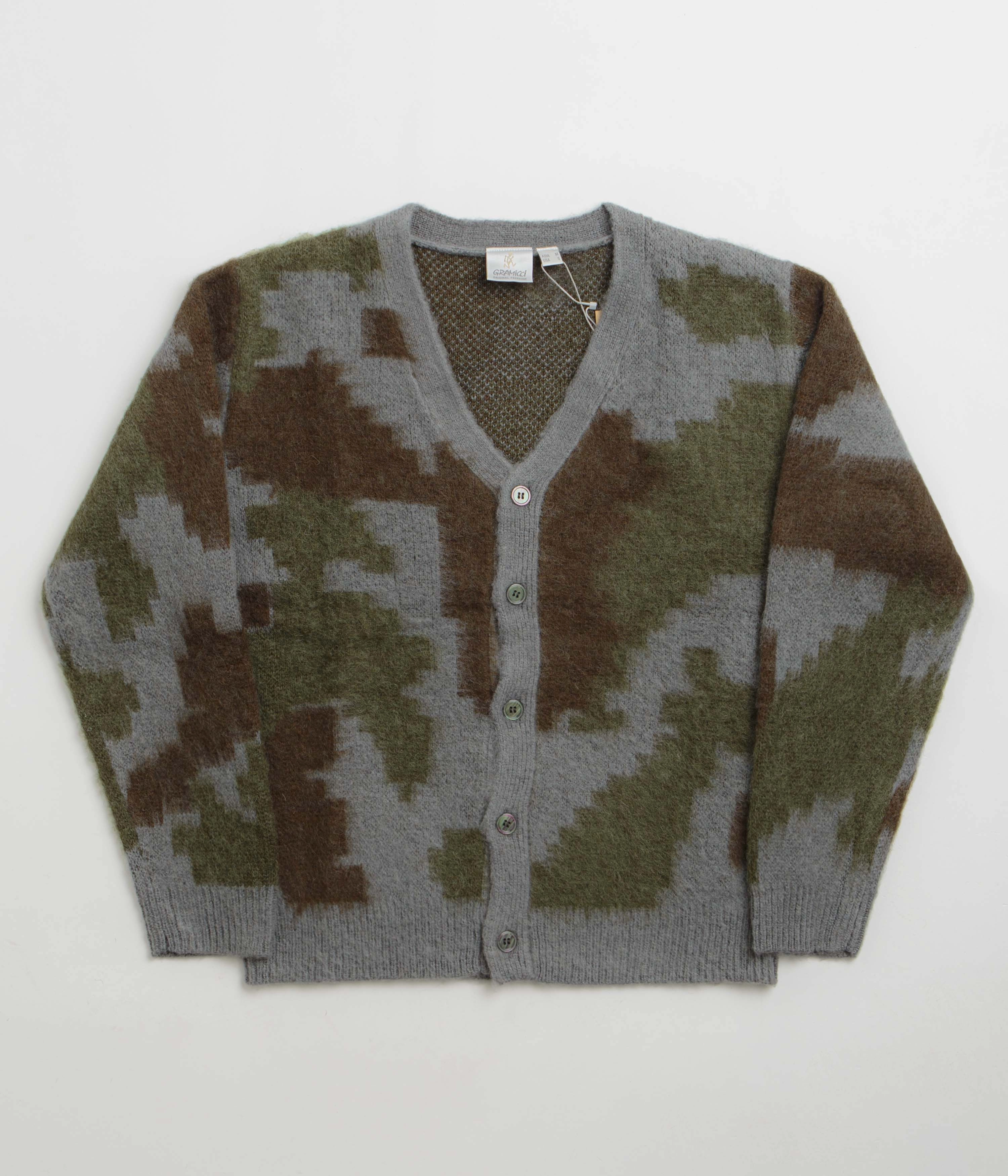 Gramicci Mohair Cardigan - Jungle Digi Camo Circular Knit Technology