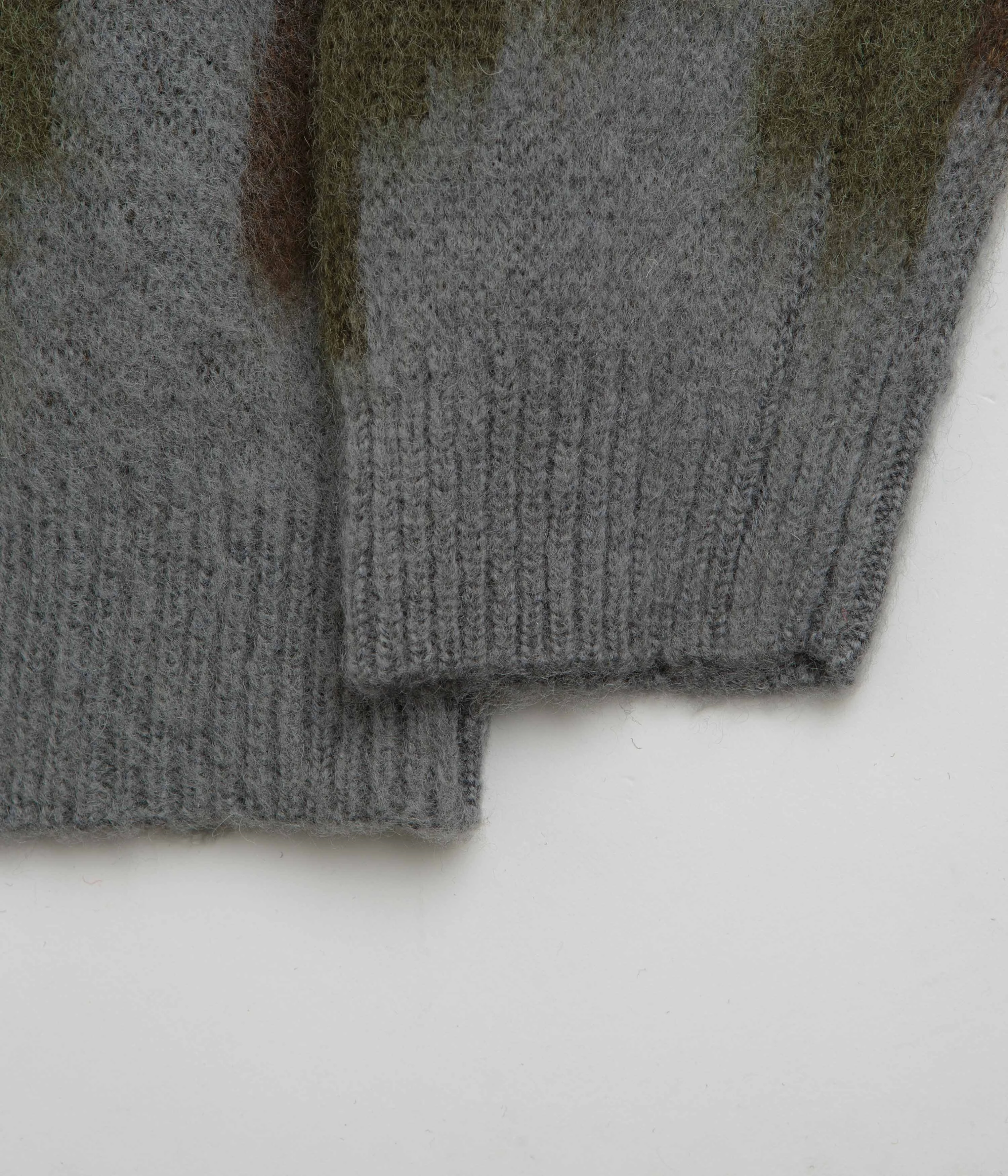 Sustainable Production Certified Luxury Comfort Gramicci Mohair Cardigan - Jungle Digi Camo