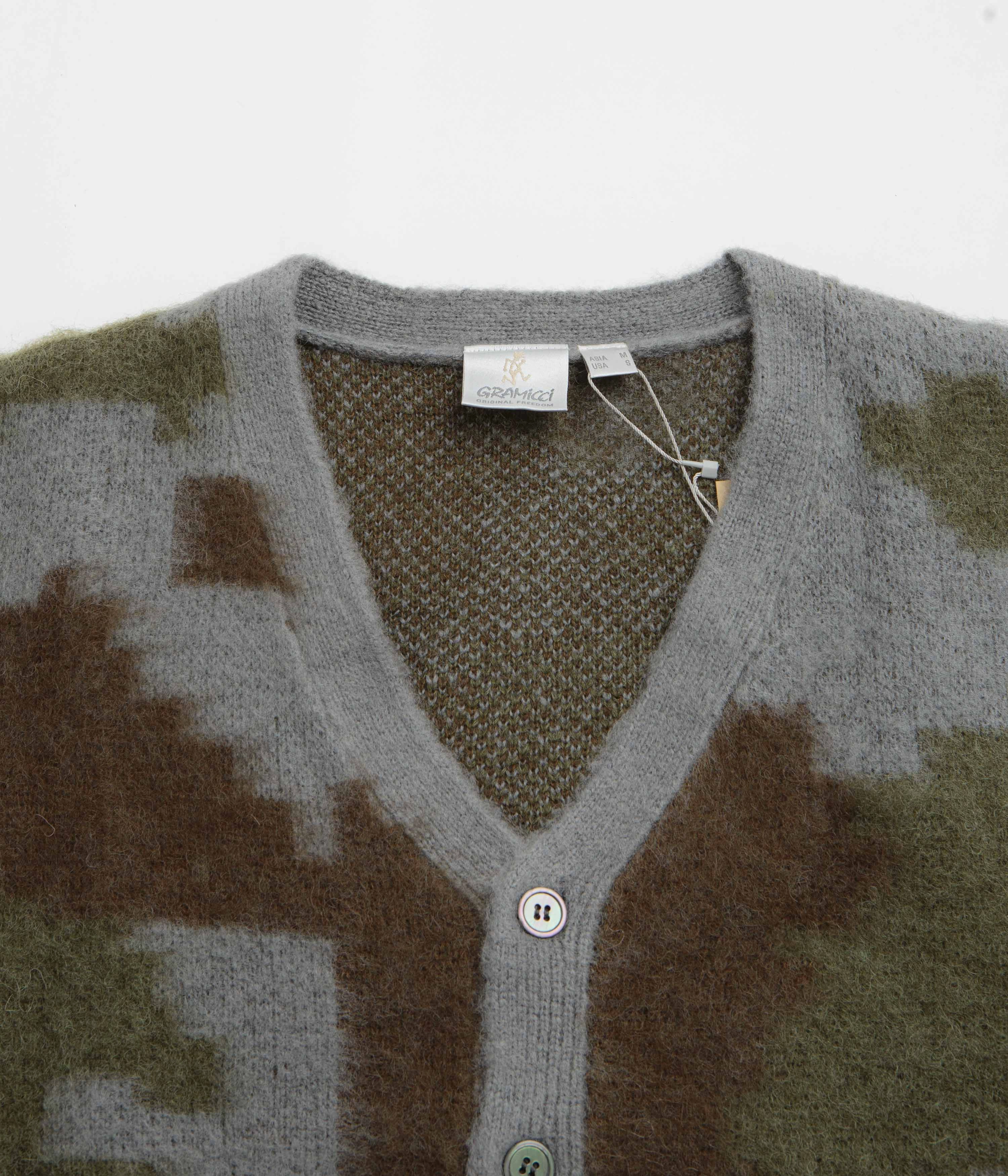 Gramicci Mohair Cardigan - Jungle Digi Camo Oversized Fit