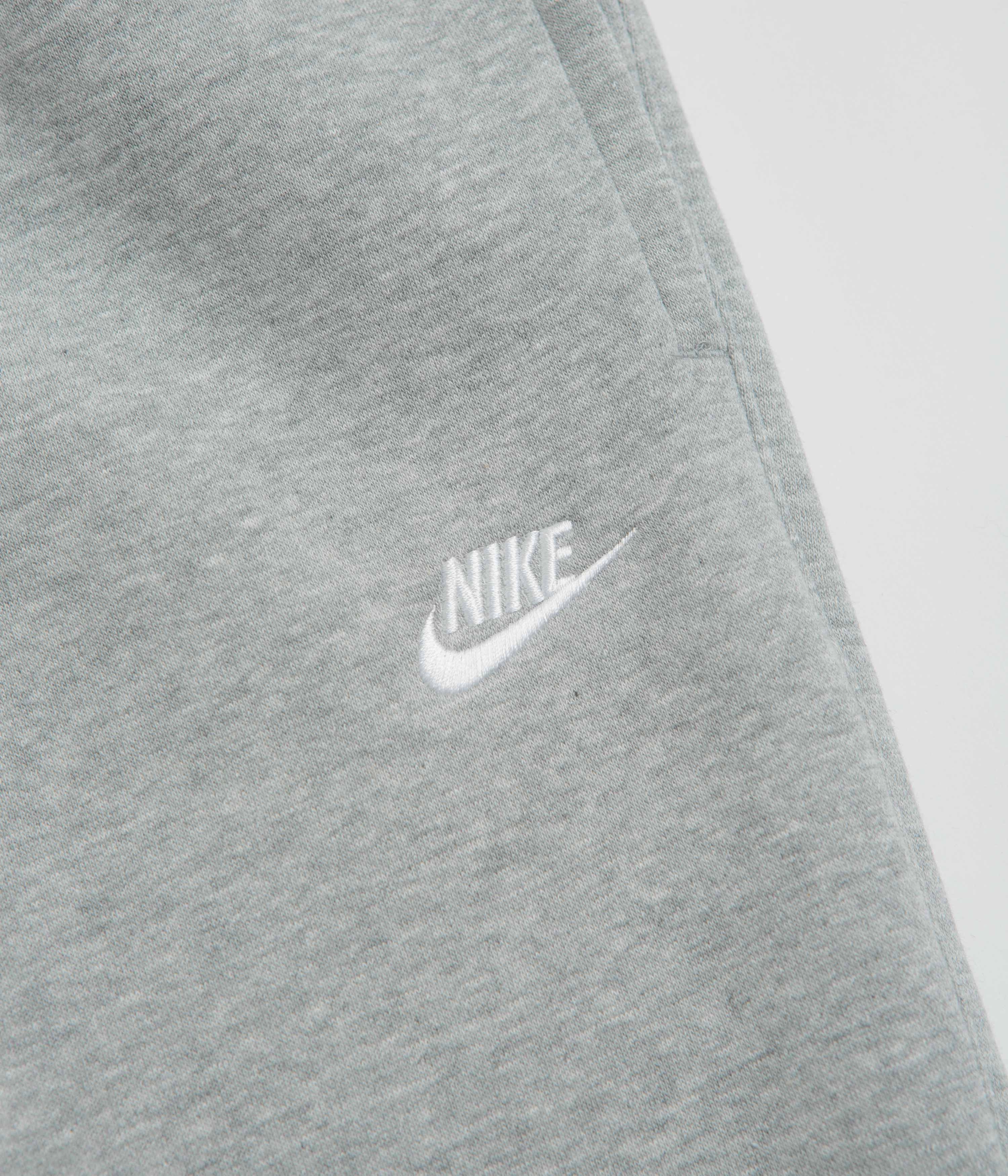Light wash Flattering Fit Nike Club Joggers - Dark Grey Heather / Light Smoke Grey / White