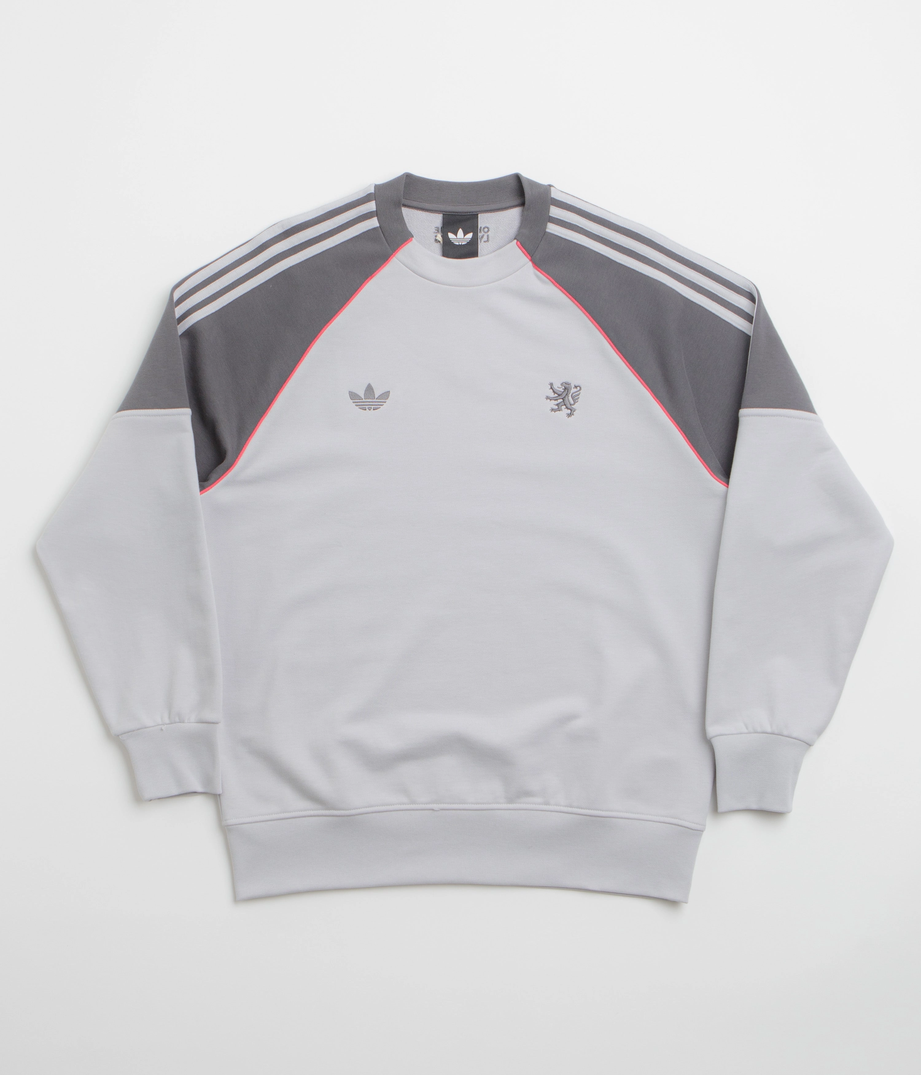 Snuggly Comfort Adidas x Wall Street x Olympique Lyonnais Crewneck Sweatshirt - Solid Grey / Grey Five