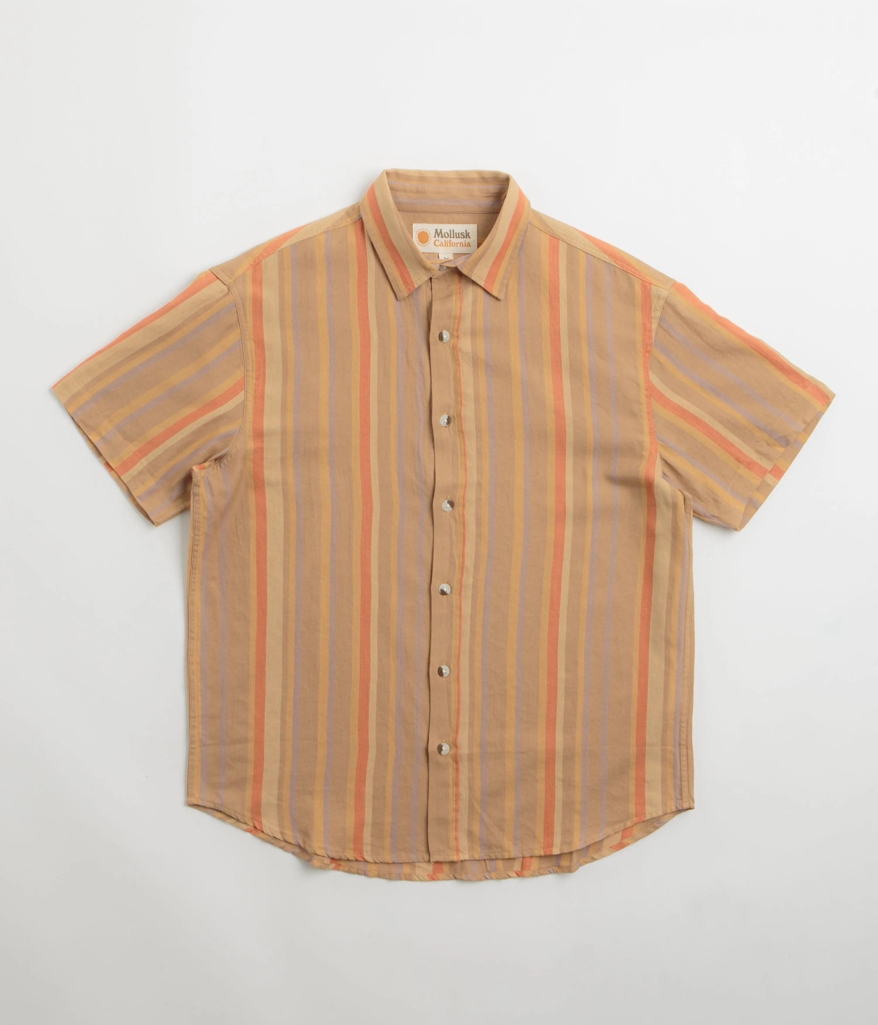 Backpacking Trip Morning Comfort Mollusk Summer Shirt - Clay Stripe