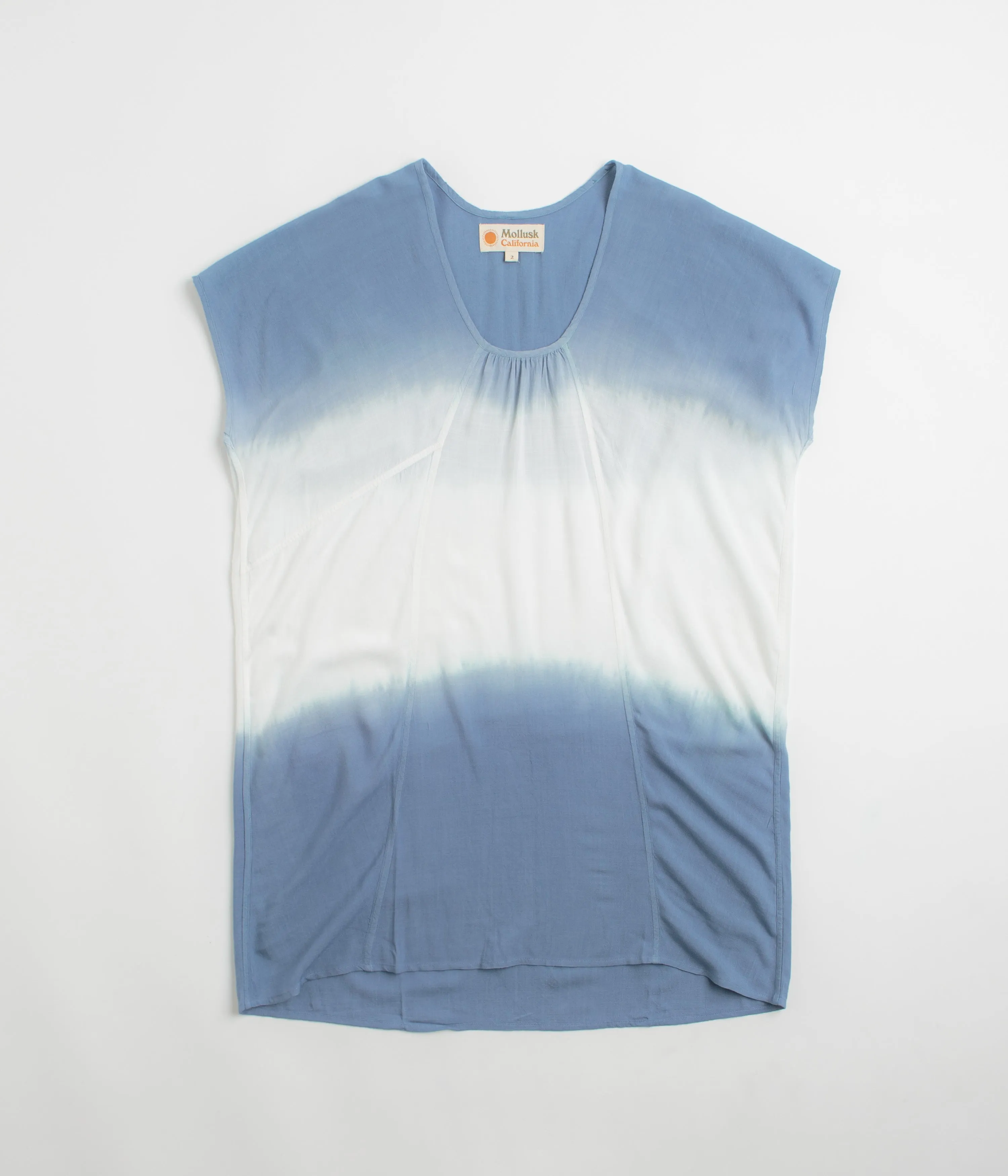 Sustainable Weave Effortless Comfort Mollusk Womens Sol Kaftan Shirt - Indigo Dip-Dye