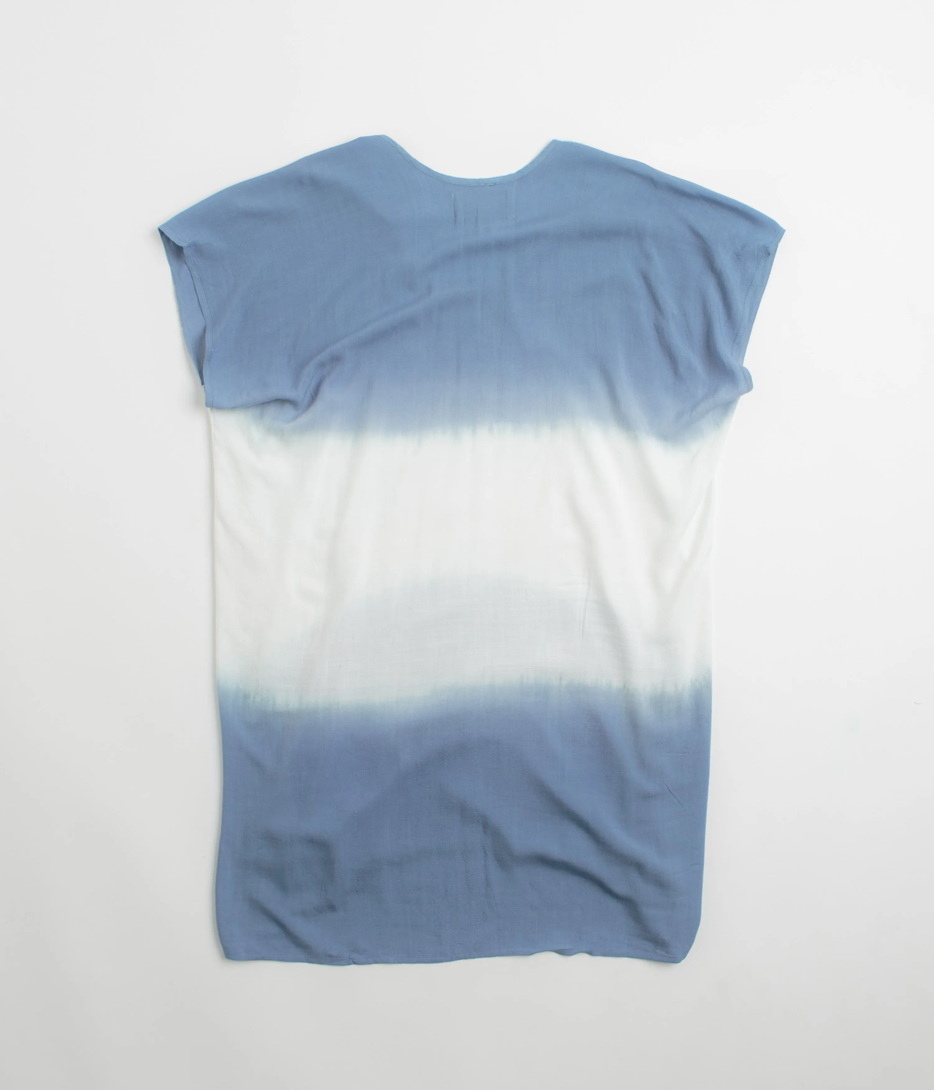 Hypoallergenic Lining Mollusk Womens Sol Kaftan Shirt - Indigo Dip-Dye