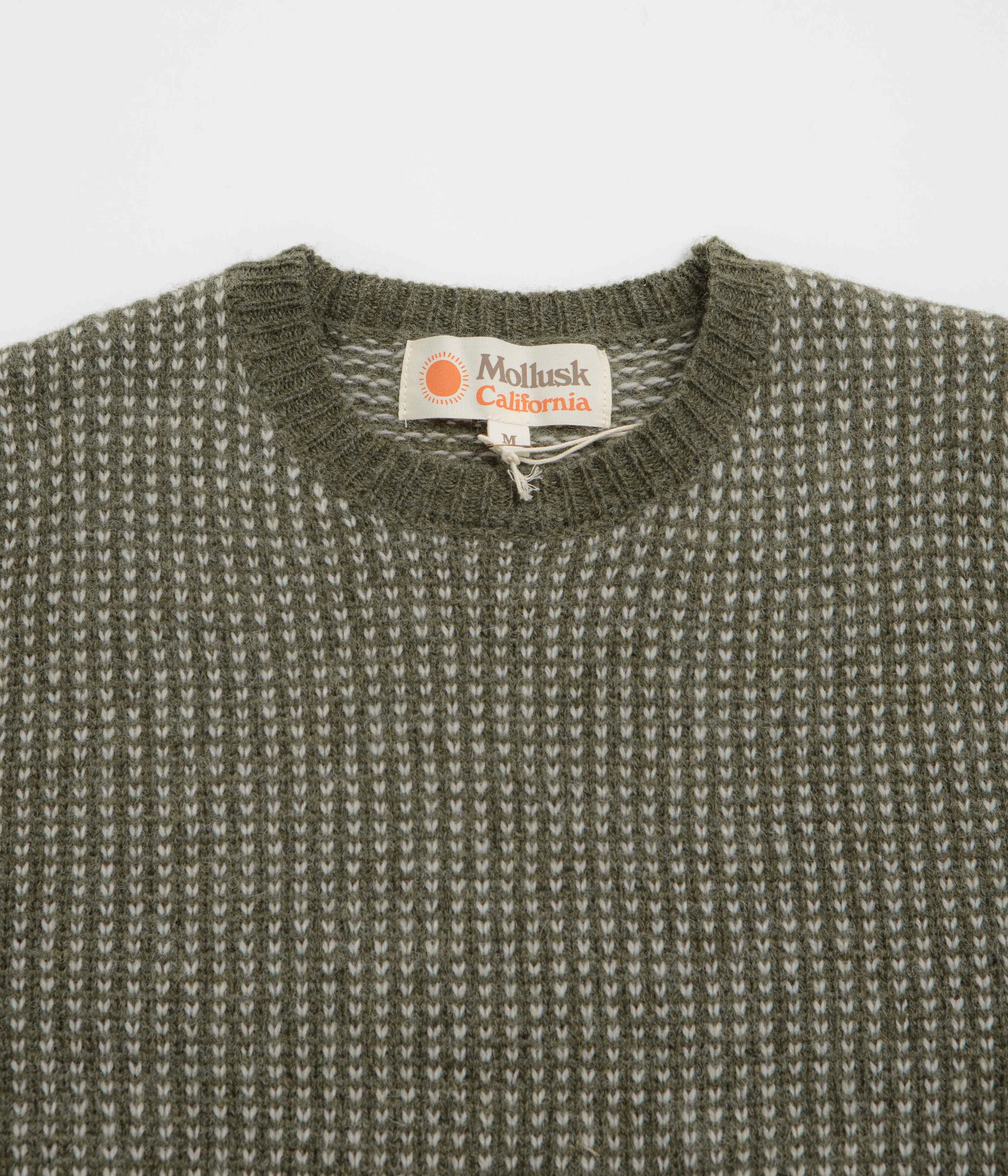 Mollusk Beacon Sweatshirt - Dark Moss soft fit