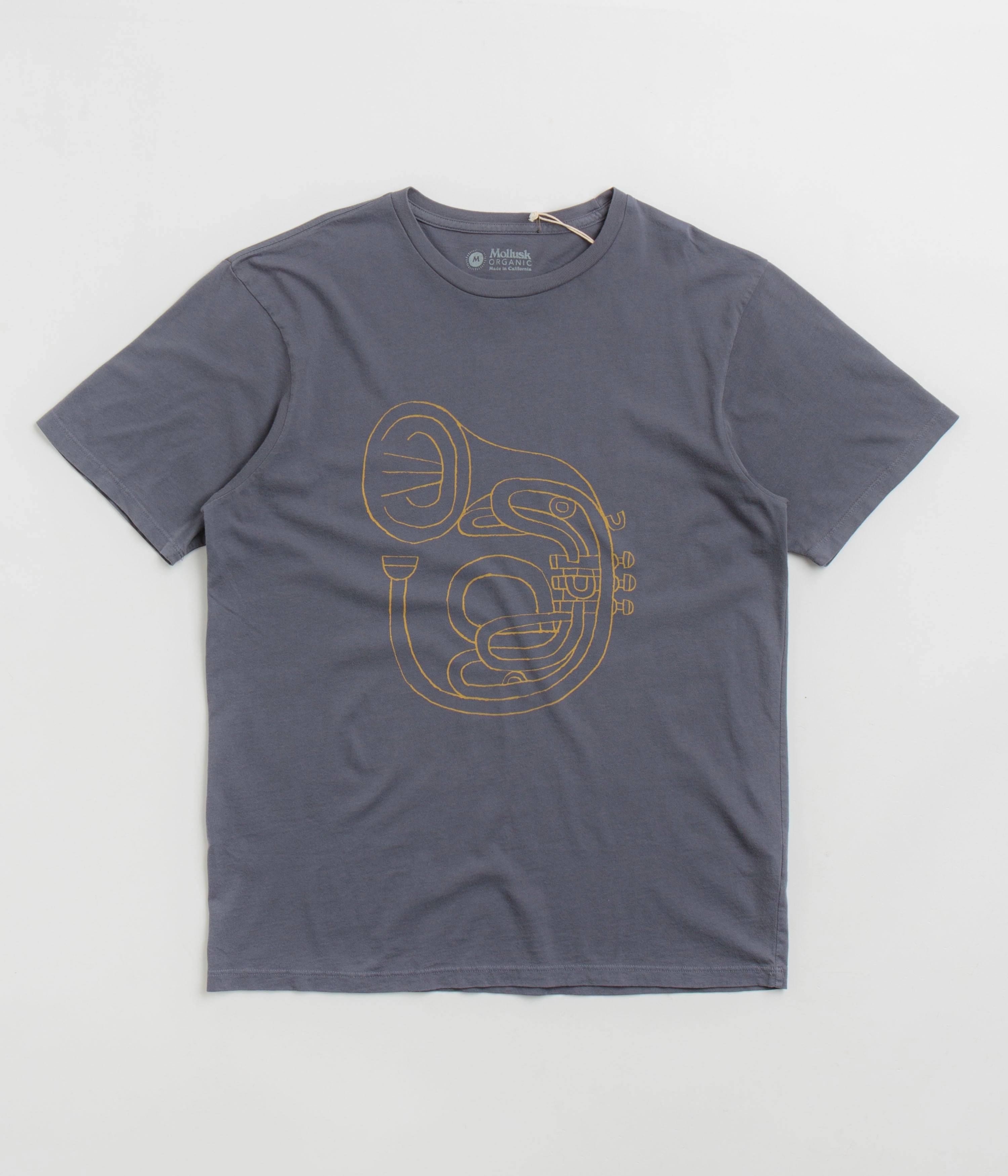 Mollusk Horny Horn T-Shirt - Faded Navy windproof