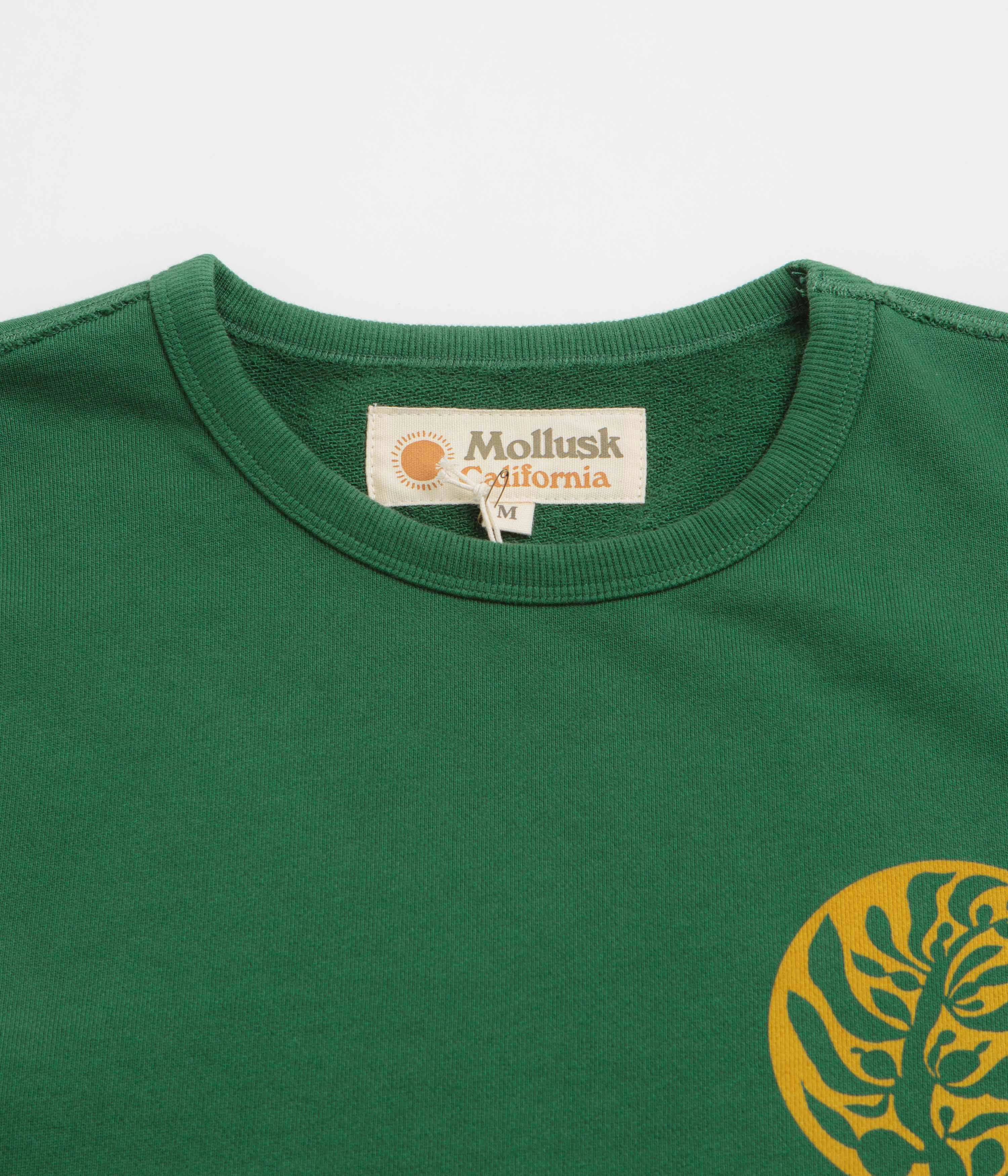 Mollusk Kelp Crewneck Sweatshirt - Rover Green Eco Friendly Yarn Blend Versatile knitwear