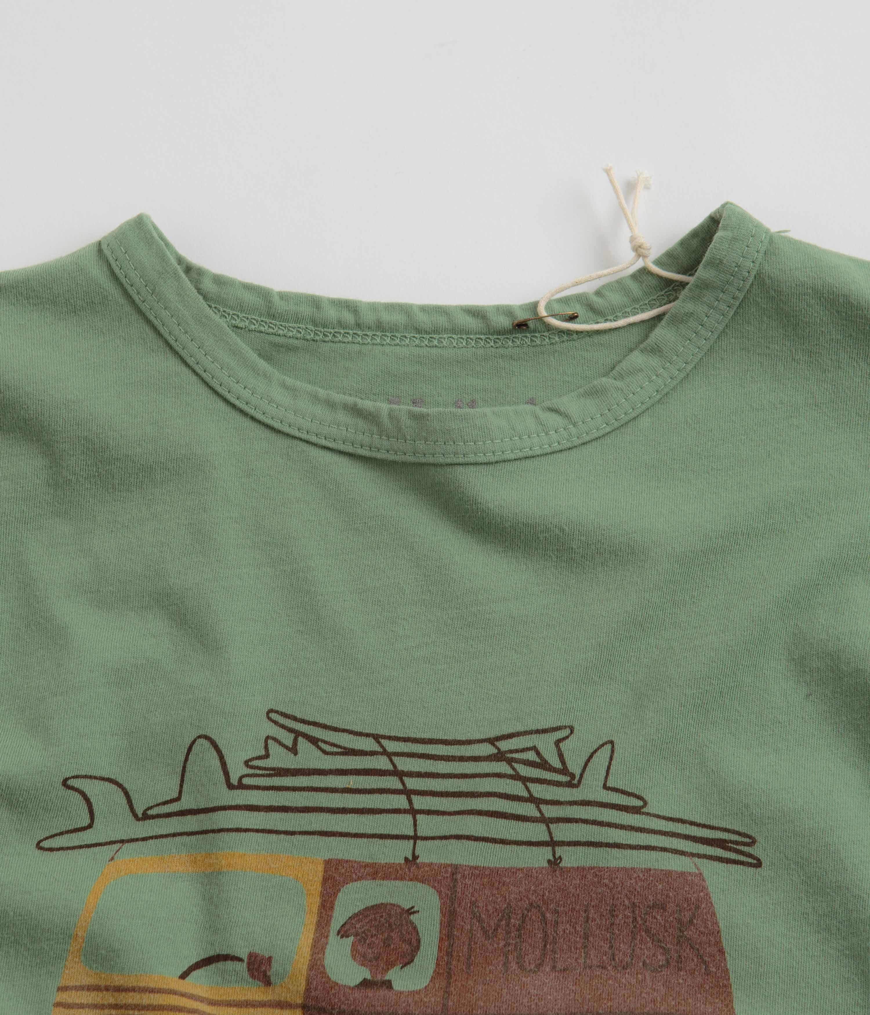 Mollusk Kids Van T-Shirt - Trinity Green Camping practicality Classic timelessness