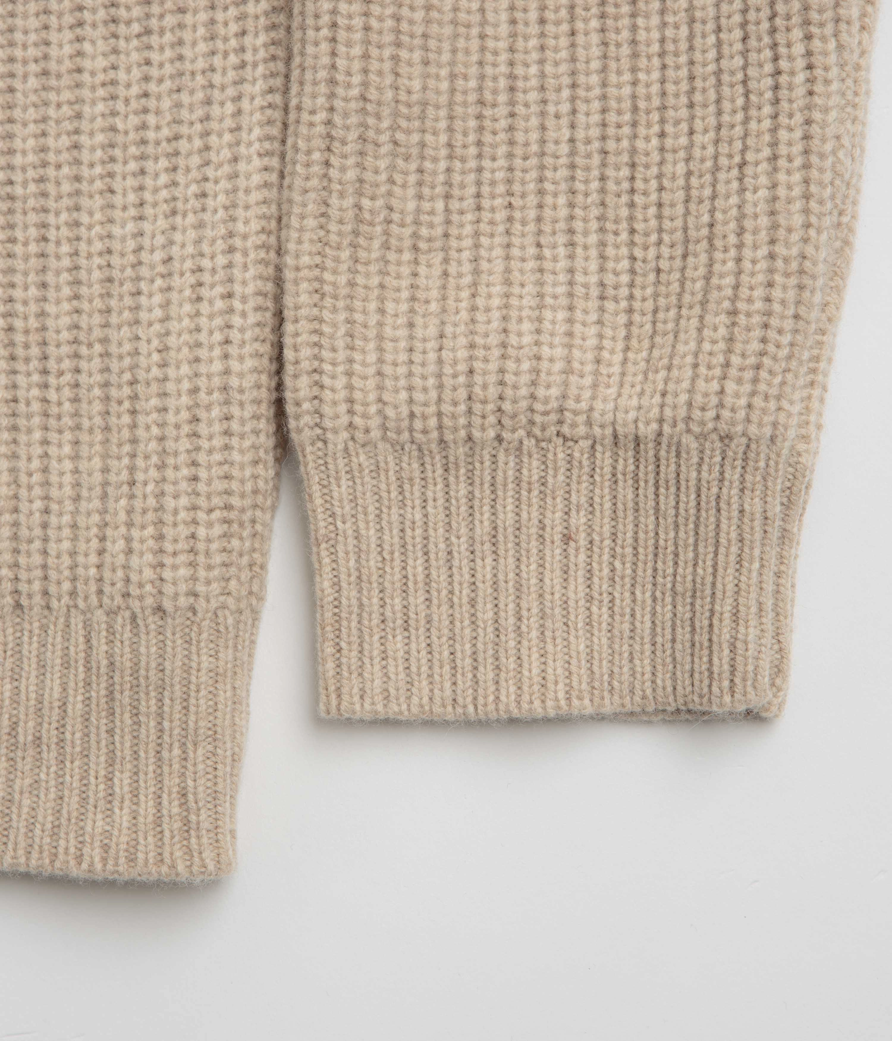 Cozy Fitting Mollusk Merino Crewneck Sweatshirt - Linen