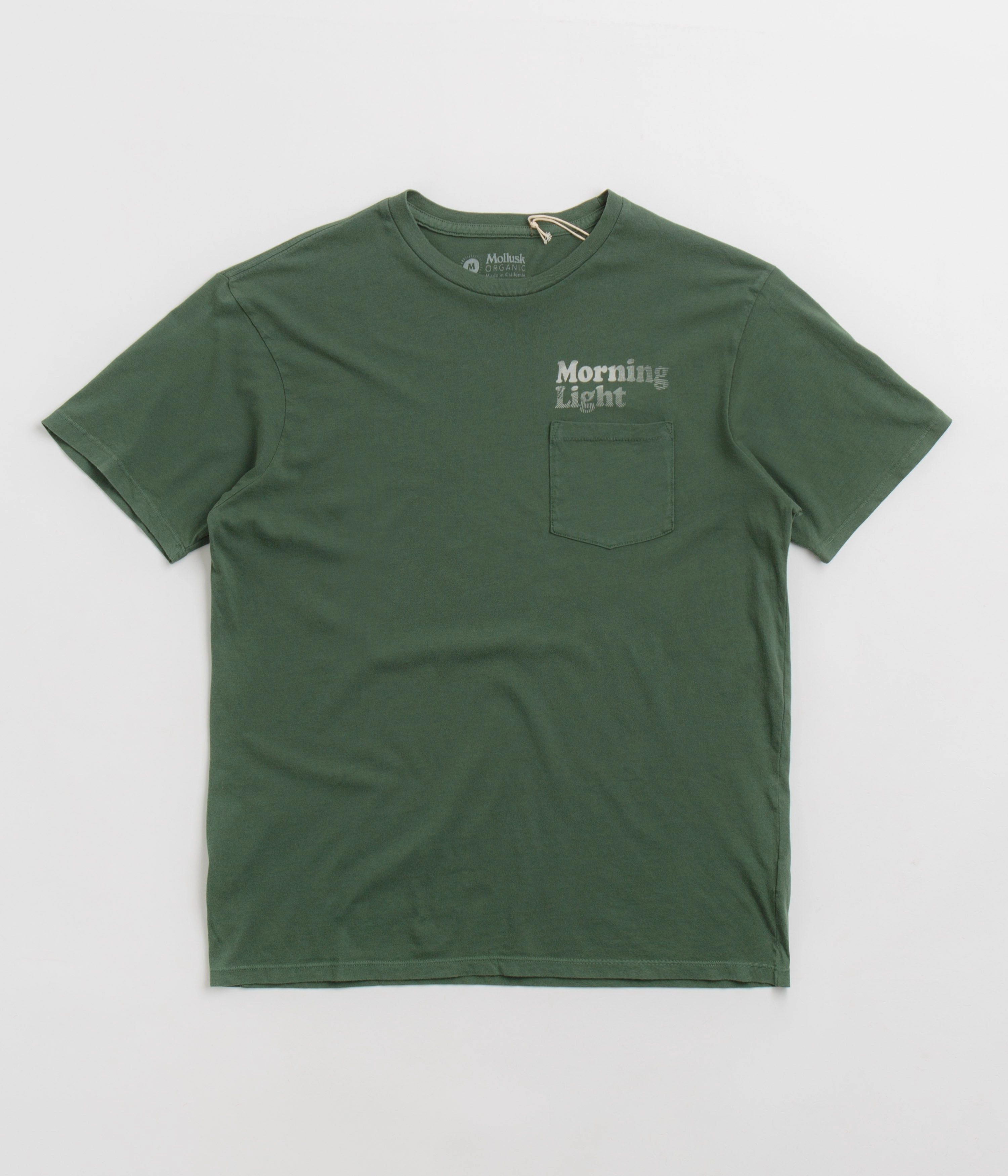 Mollusk Morning Light T-Shirt - Rover Green Anti Bacterial Treatment Abstract mystery