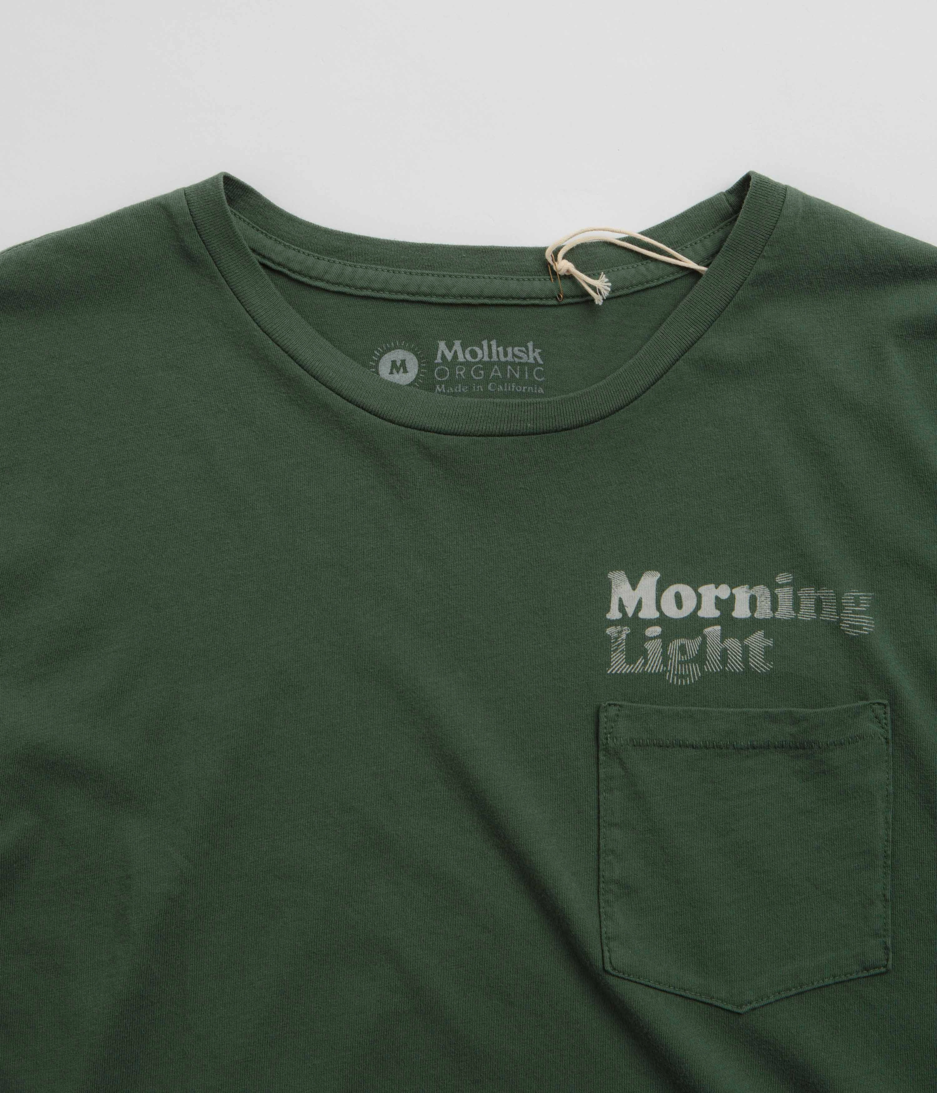 Mollusk Morning Light T-Shirt - Rover Green Airflow Ventilation Design Soft Breathable
