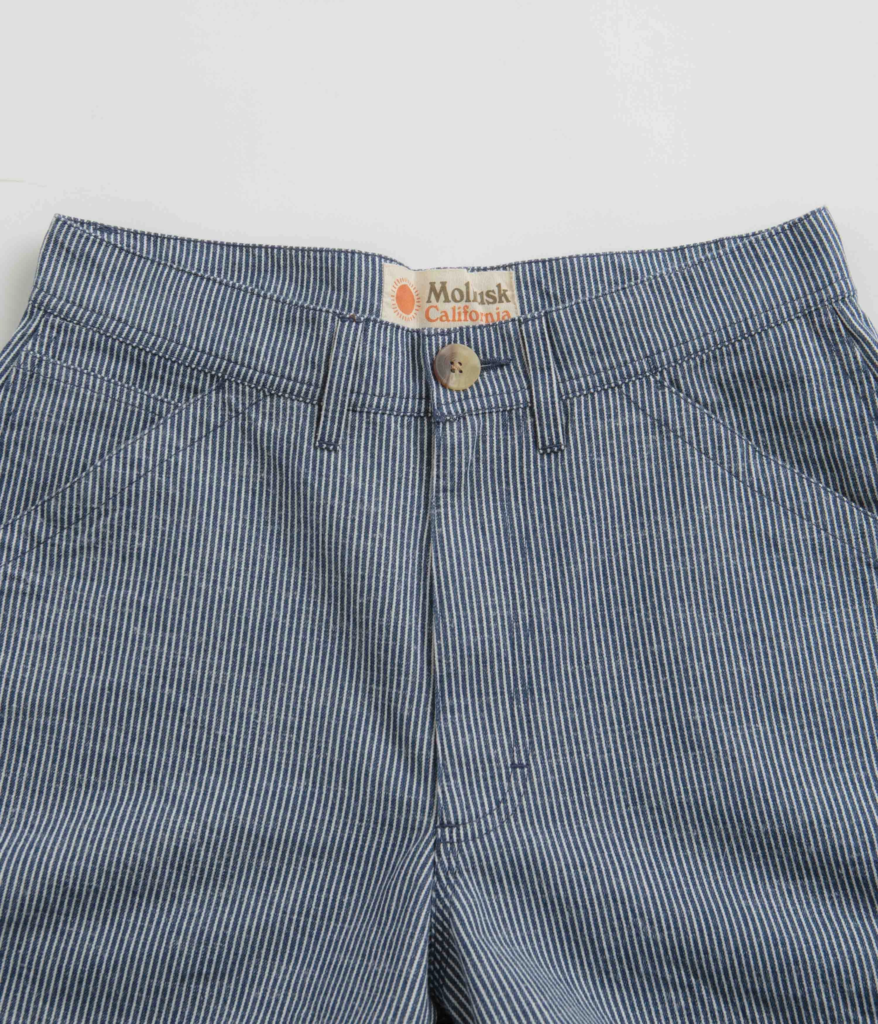 Mollusk Womens Painter Shorts - Railroad Stripe Summer Vibe