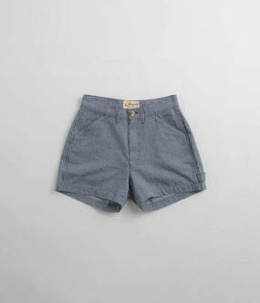 Playful Look Hot Day Mollusk Womens Painter Shorts - Railroad Stripe