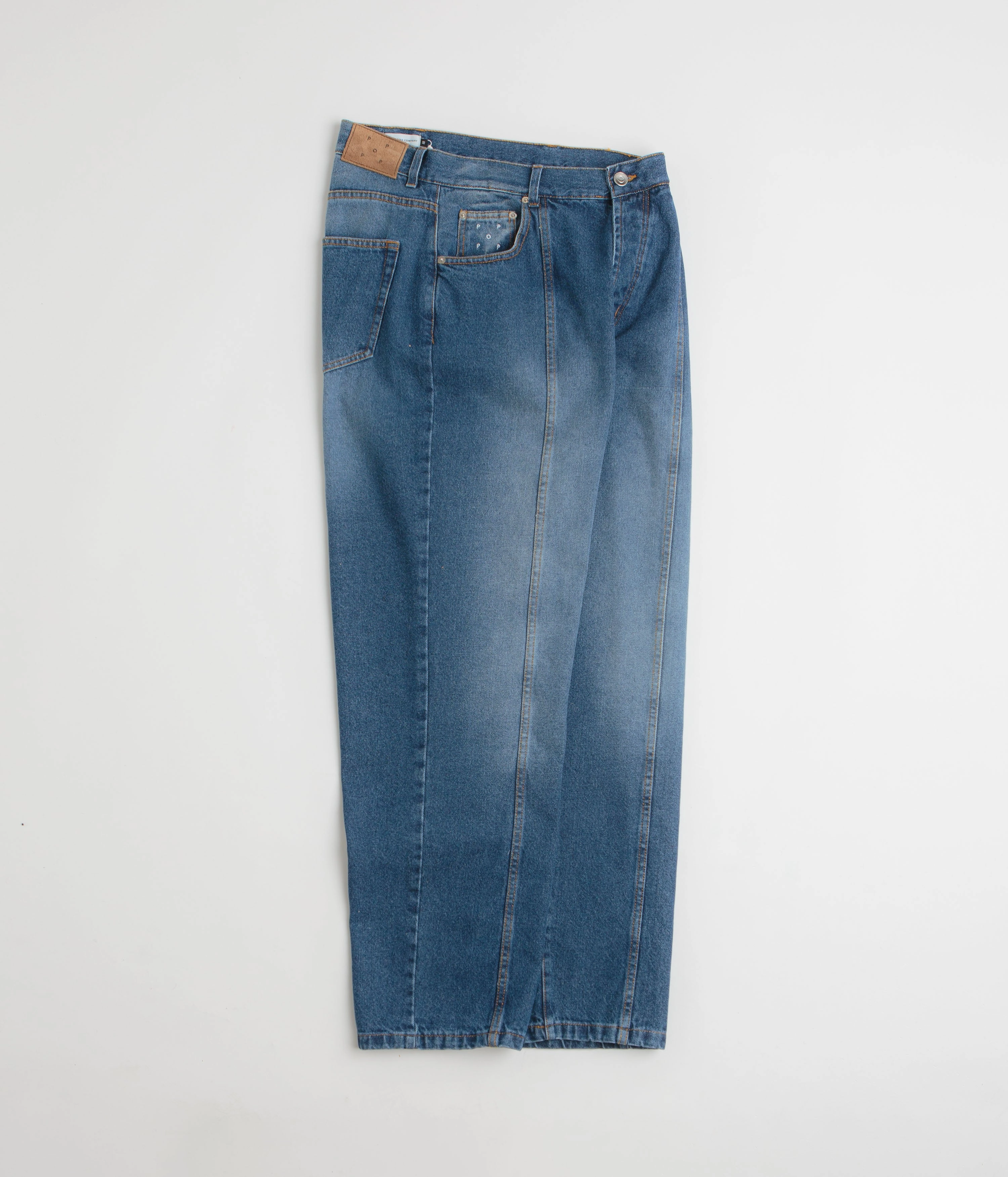 Pop Trading Company DRS Denim Seam Pants - Washed Denim Go Anywhere Skinny Fit