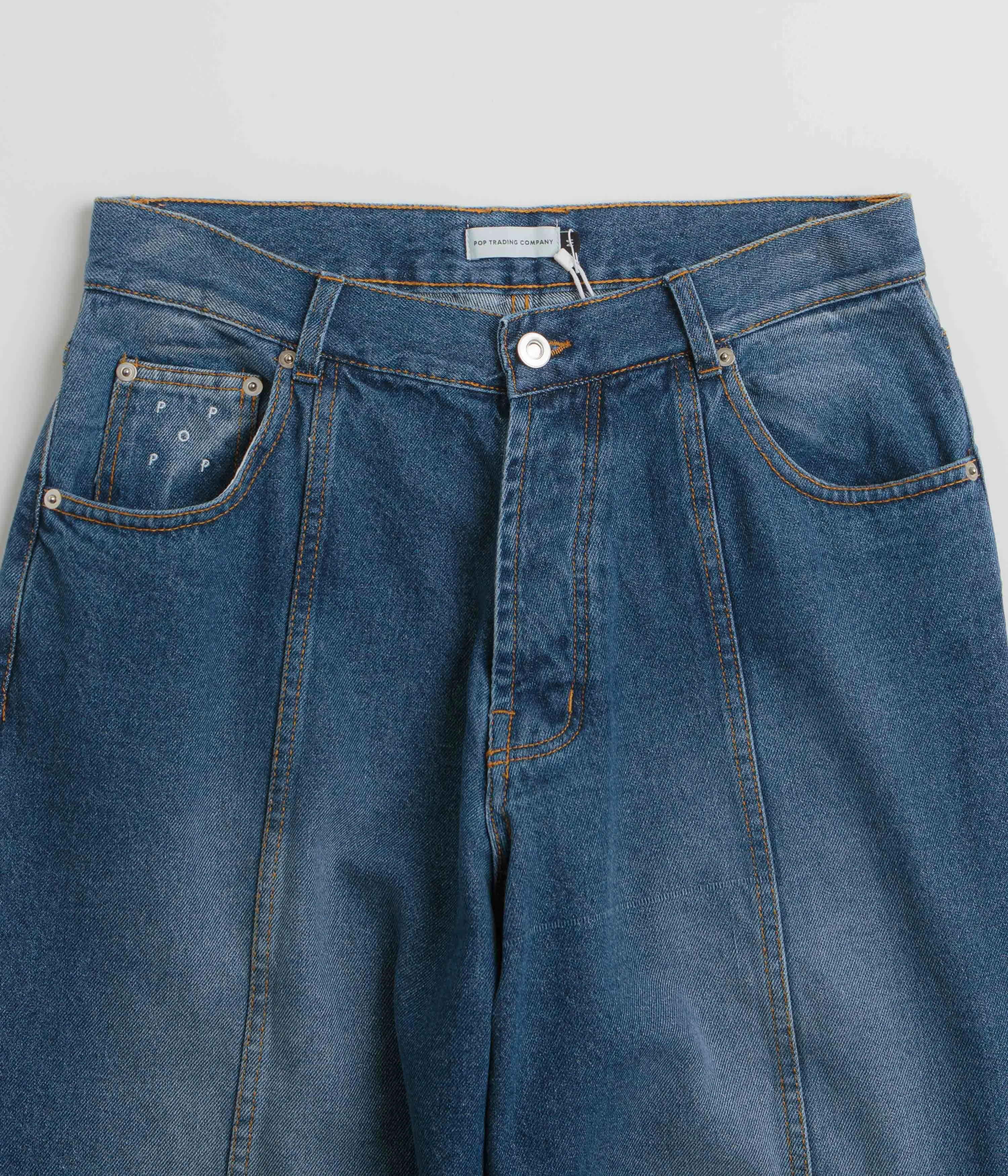 HighDensityWeave Pop Trading Company DRS Denim Seam Pants - Washed Denim