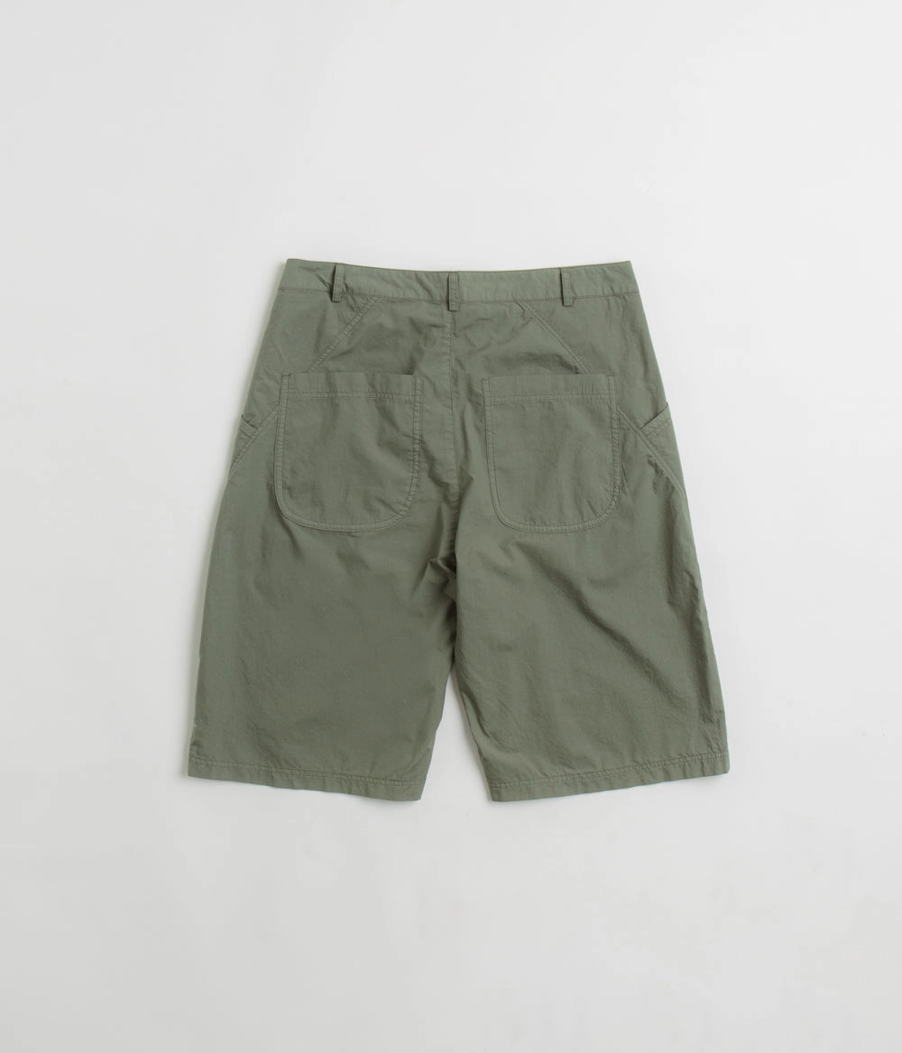 Playful Look No Ride Up Silicone Grip YMC Twisted Seam Shorts - Sage Green