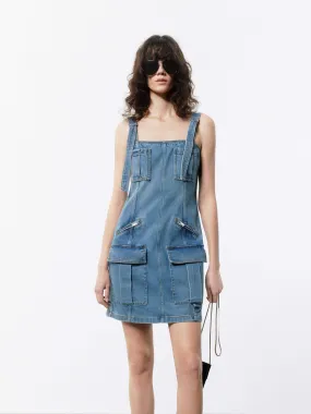 Pure Lines Multi Pocket Denim Dress