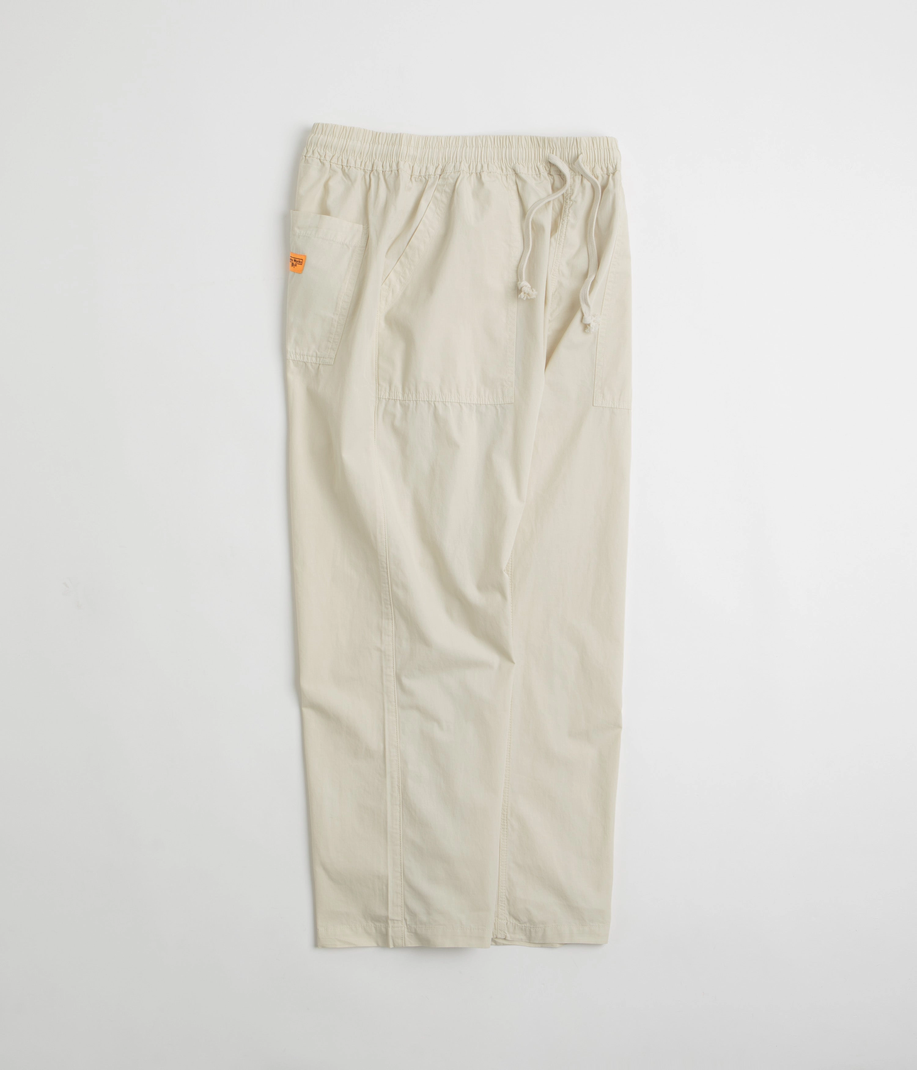 Utility Style Cozy Lining Service Works Poplin Chef Pants - White Oak