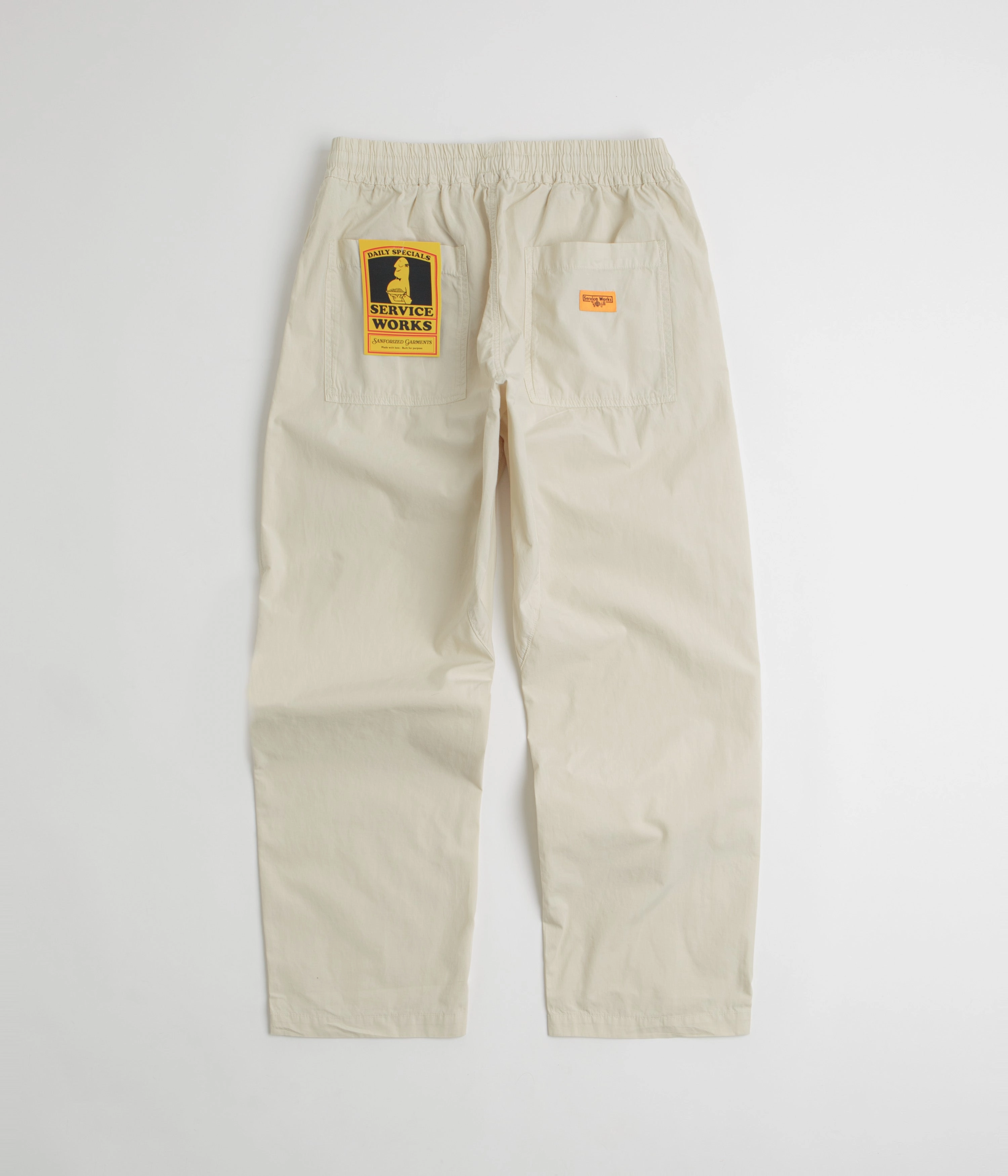 Service Works Poplin Chef Pants - White Oak Thermal Lining Flexible Wear