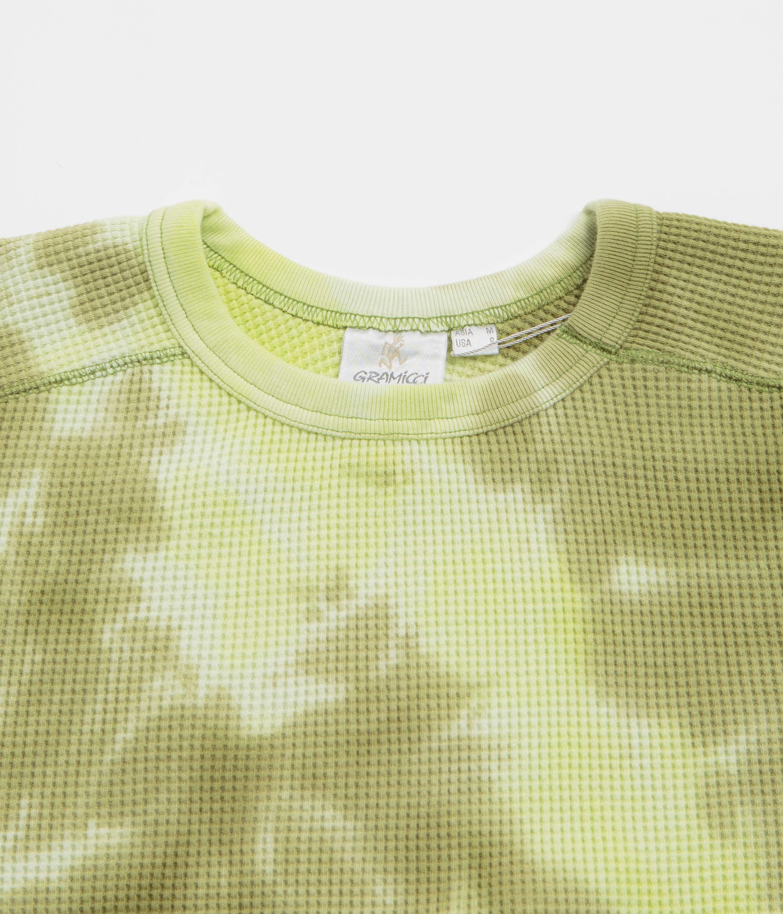 Warm Touch Gramicci Waffle Crewneck Sweatshirt - Jade Tie Dye