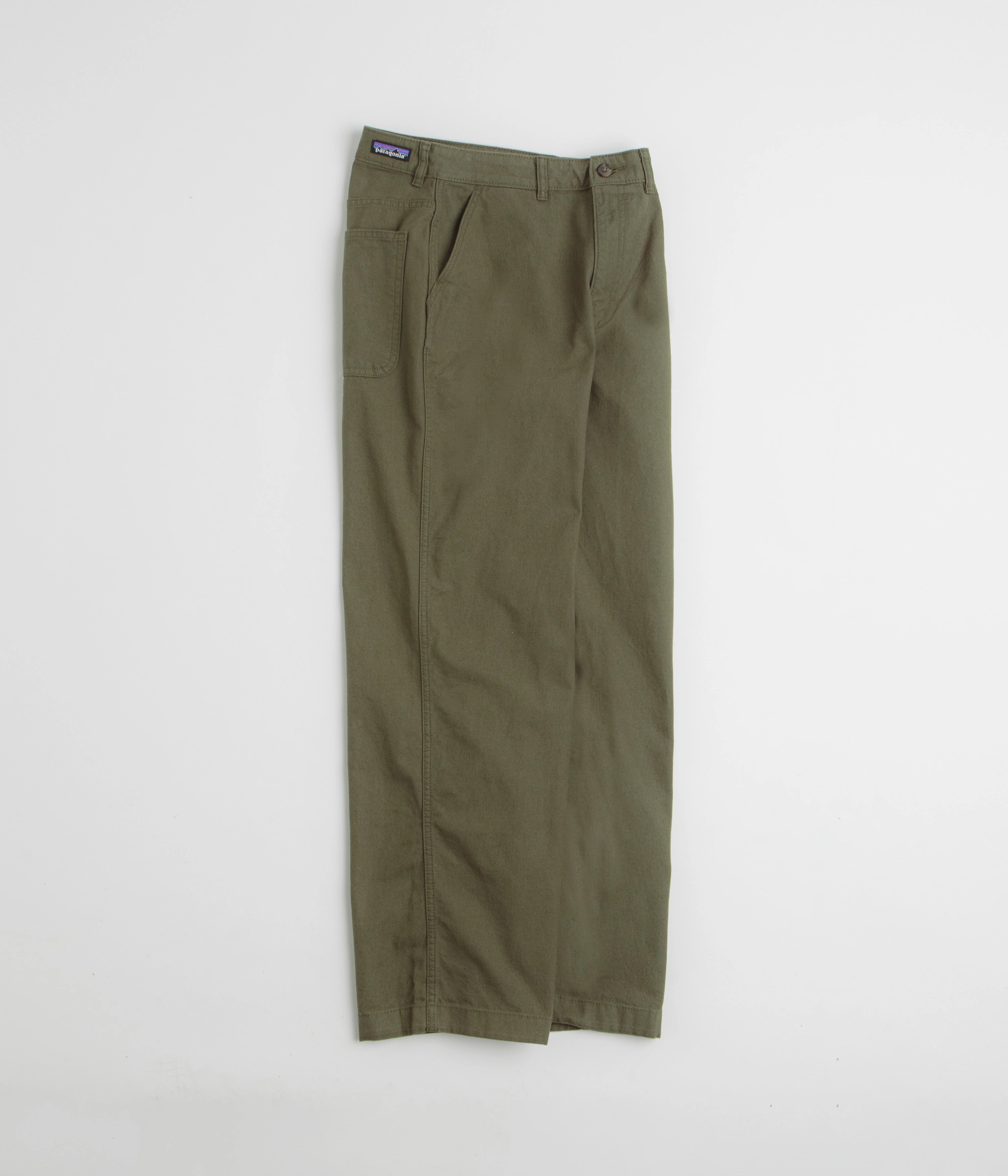 Thermal regulation Patagonia Womens Point Reyes Canvas Wide Leg Pants - Basin Green