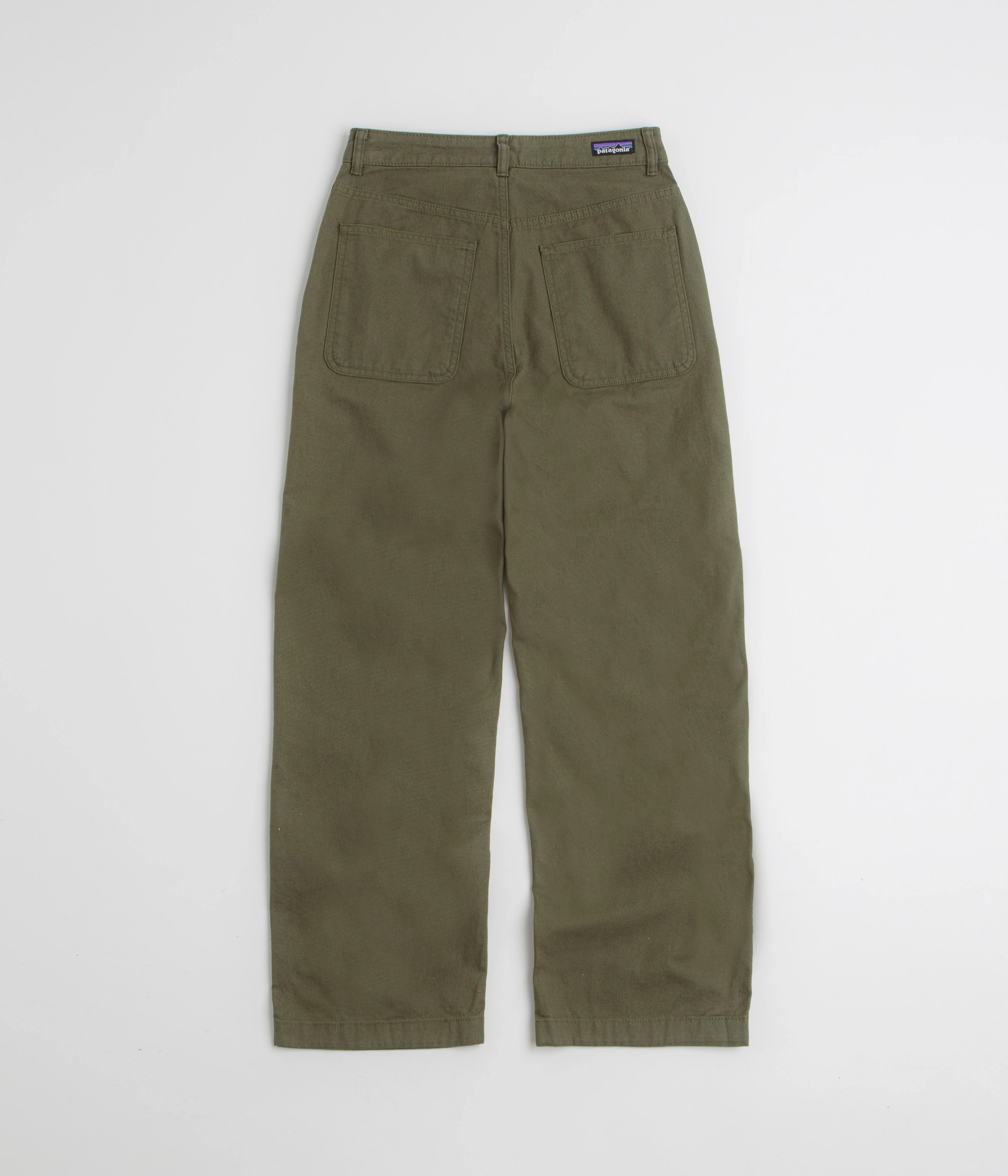 Patagonia Womens Point Reyes Canvas Wide Leg Pants - Basin Green Movement Ready Quick Change
