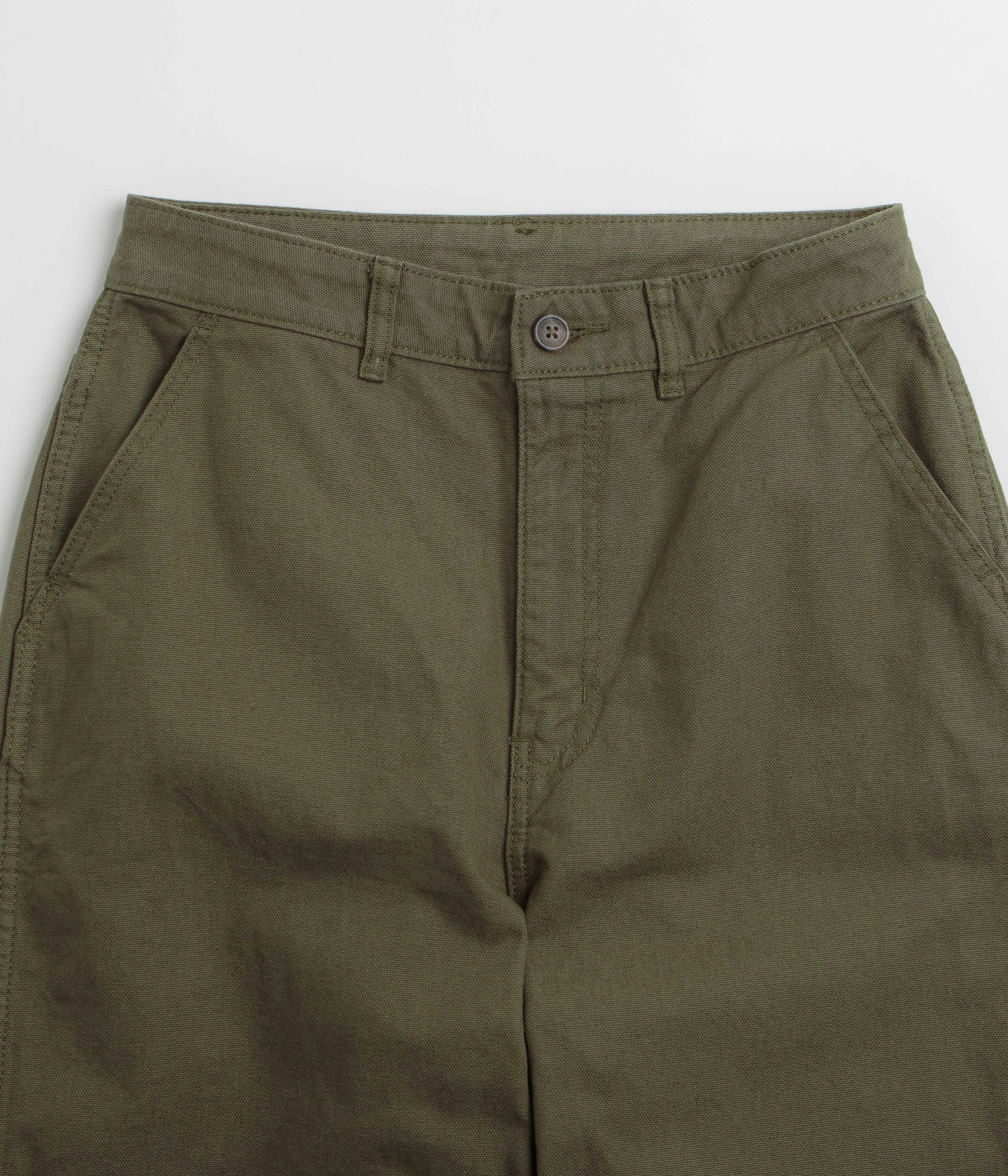 Patagonia Womens Point Reyes Canvas Wide Leg Pants - Basin Green Friction Resistant Fabric Outdoor activities