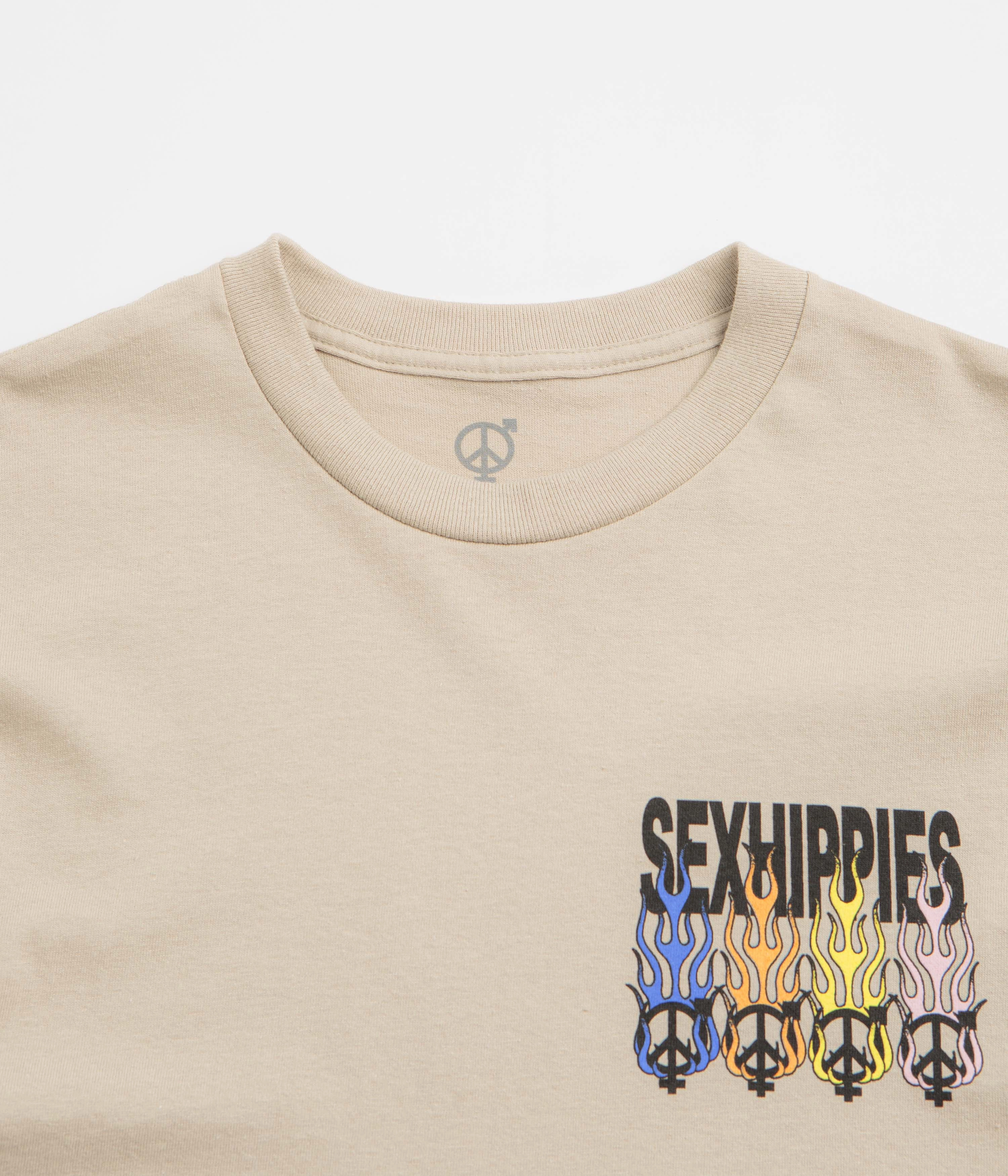 Sexhippies Flame Circle T-Shirt - Sand Vibrant Colors Sleek Design