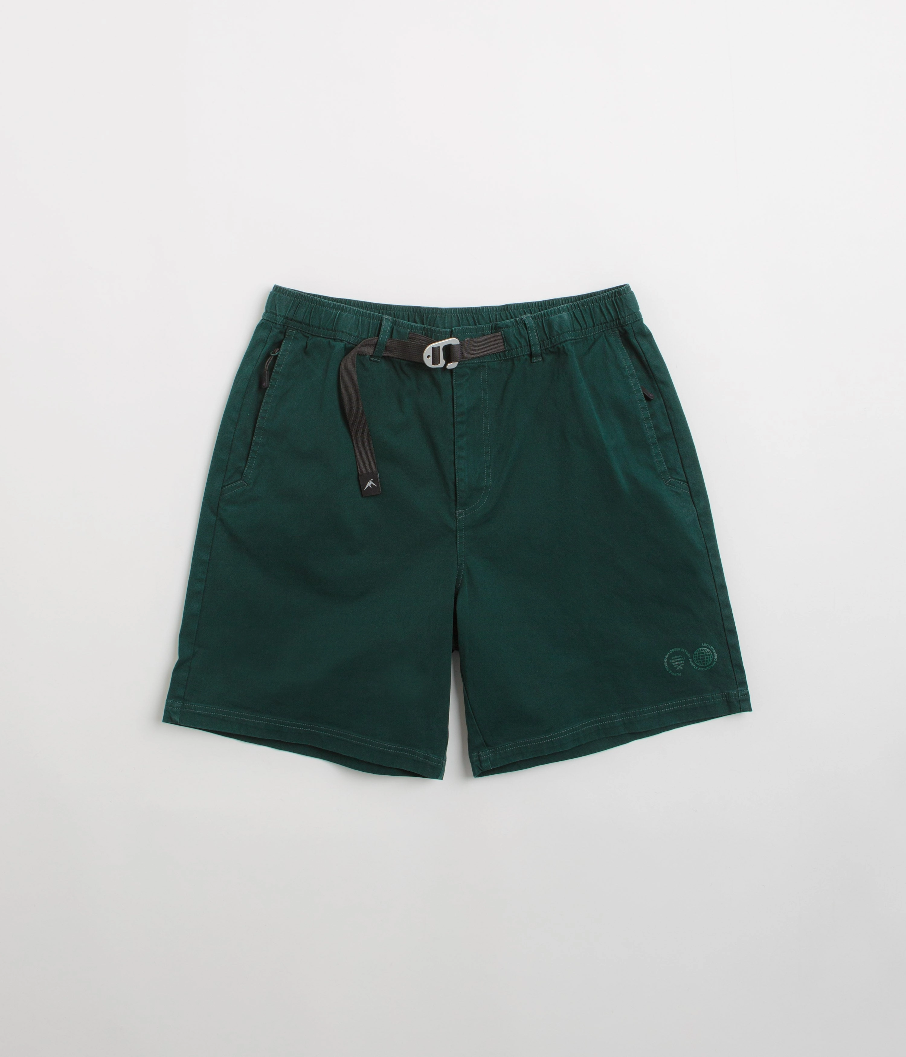 Purple Mountain Observatory Trek Shorts - Pine Green Slim Motion Fit