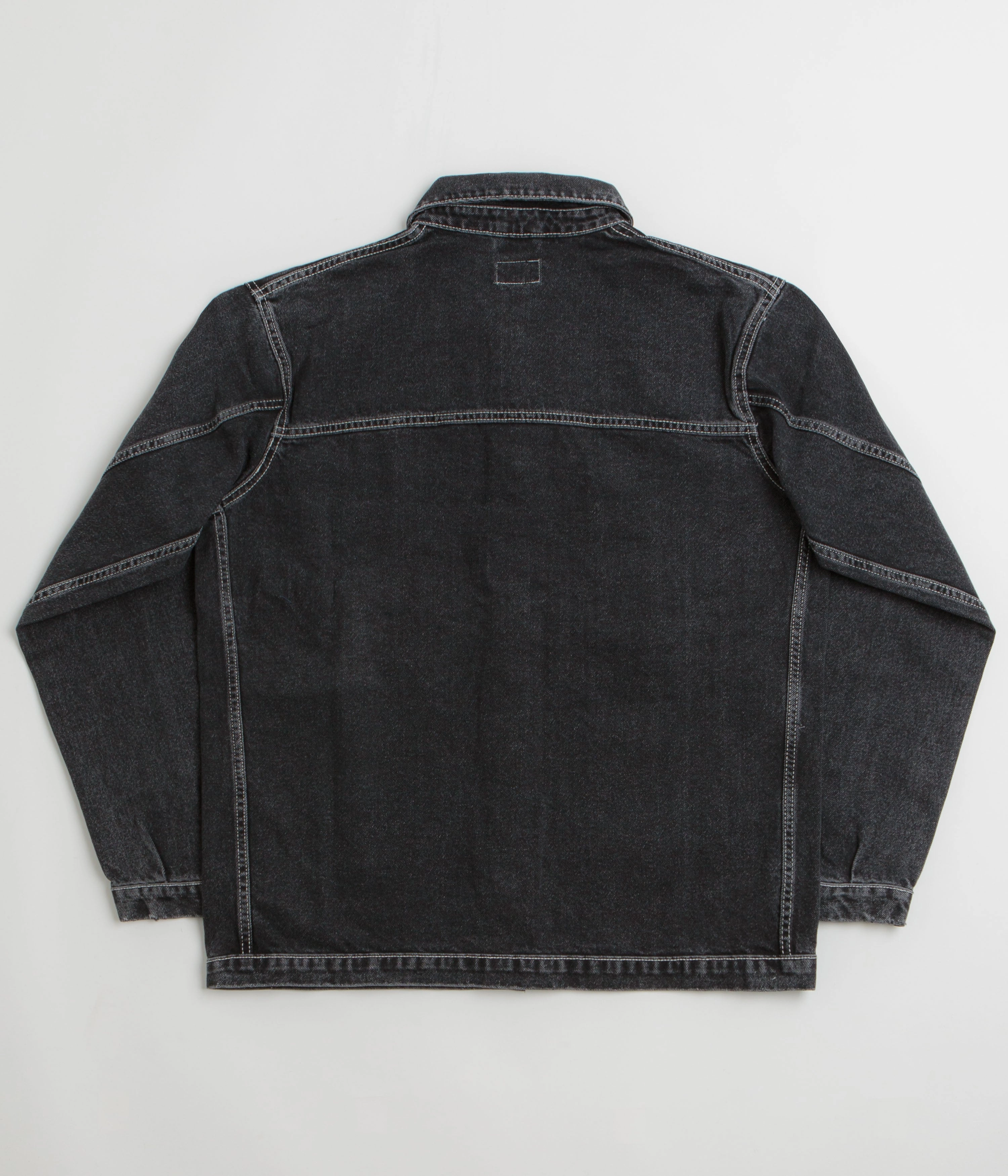 Stan Ray Coverall Jacket - Stonewashed Black Denim Low Profile Fastening Ventilation Panels