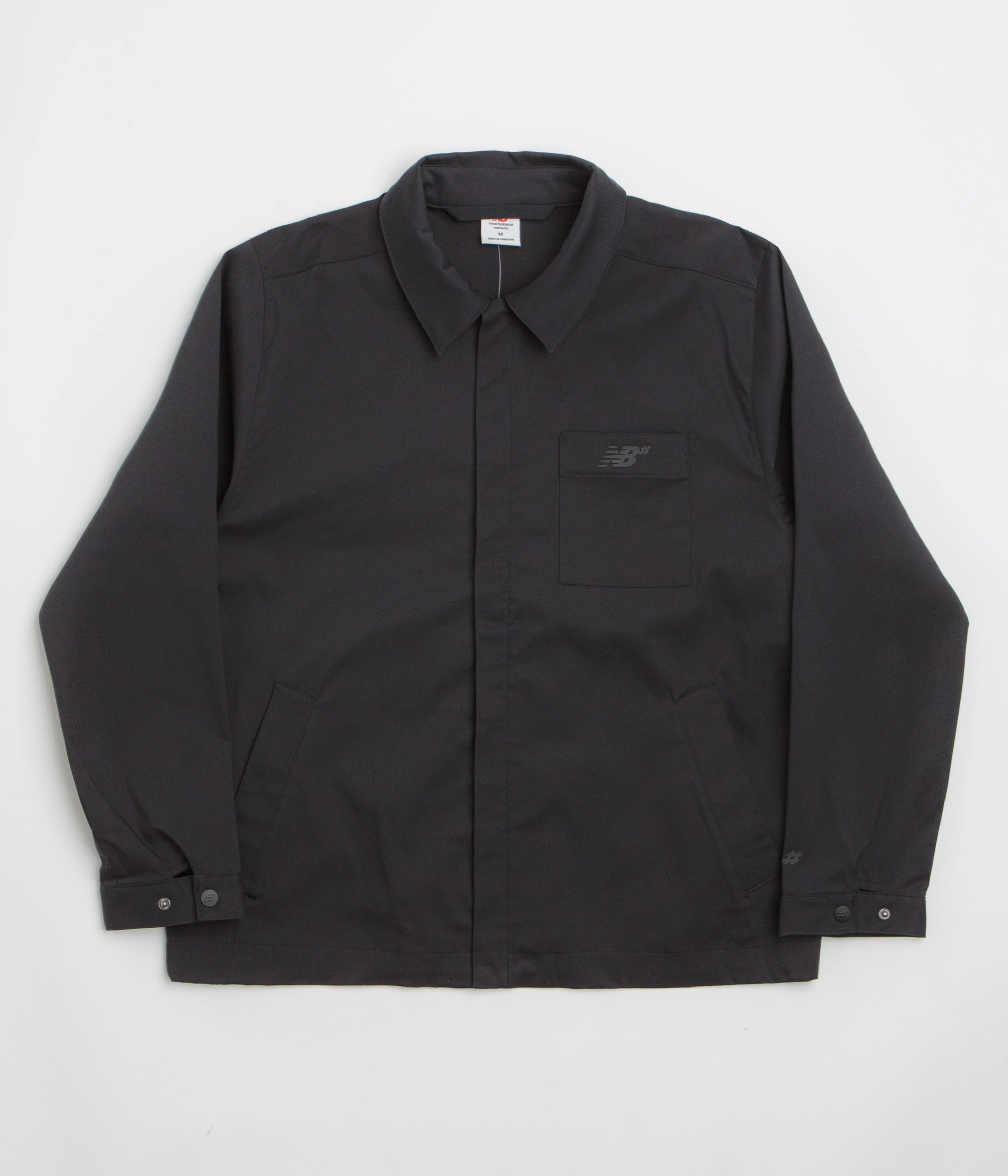 New Balance Numeric Coaches Twill Jacket - Black Frictionless Zipper Tracks Abrasion Resistant Panels